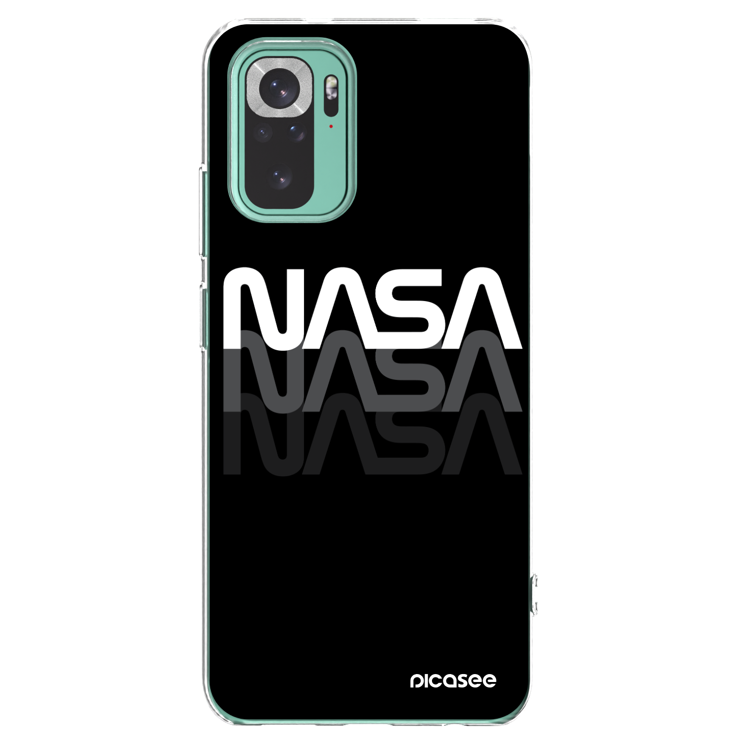 Picasee διαφανής θήκη σιλικόνης Xiaomi Redmi Note 10 Pro - NASA Triple