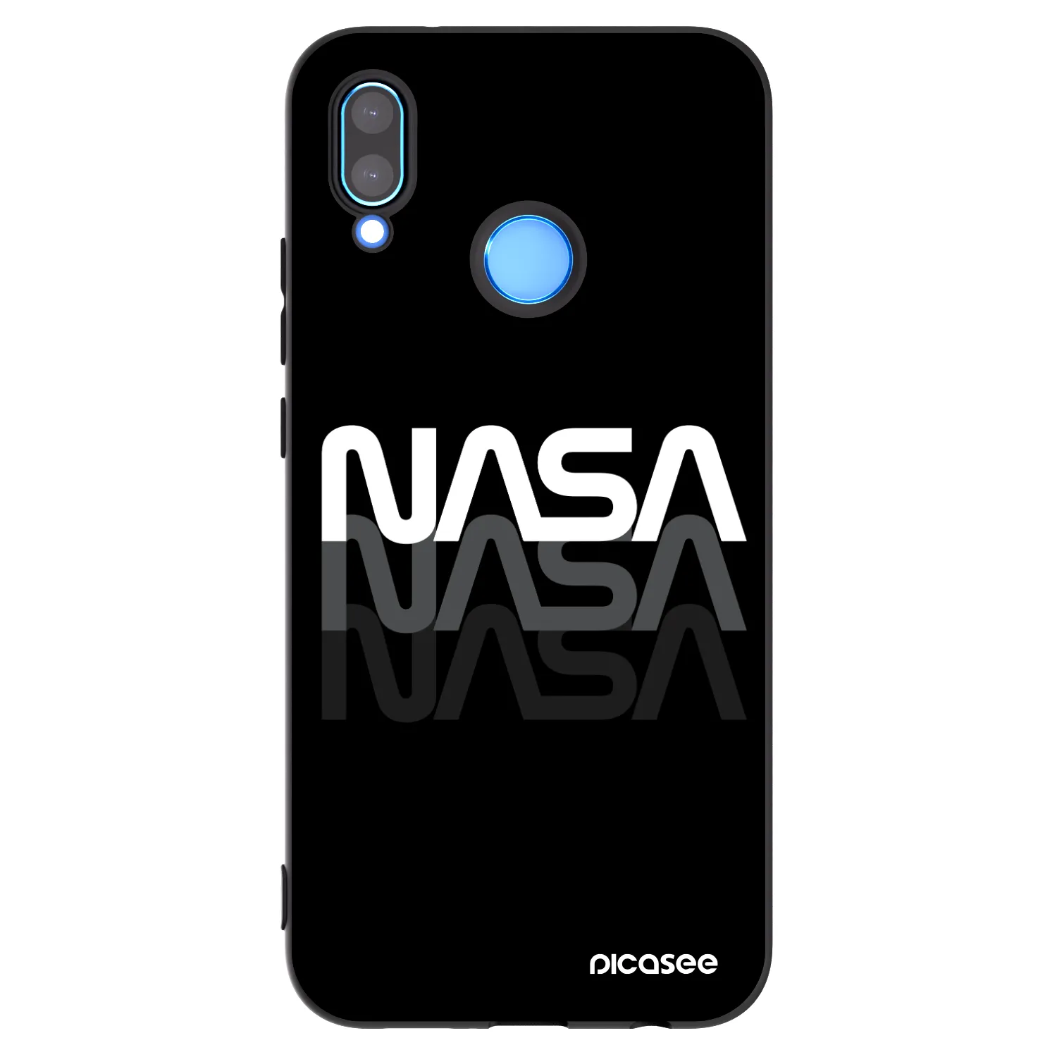Picasee Μαύρη θήκη σιλικόνης για Huawei P20 Lite - NASA Triple