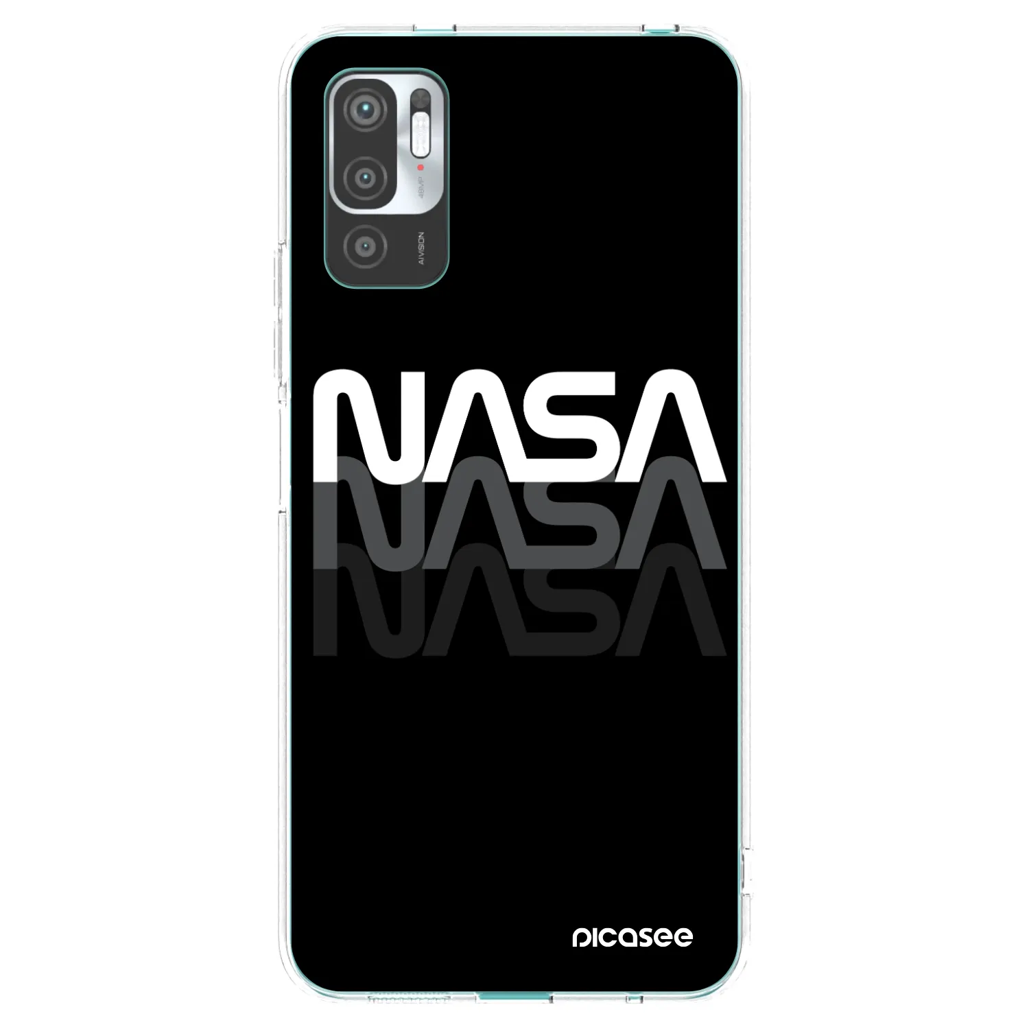 Picasee διαφανής θήκη σιλικόνης Xiaomi Redmi Note 10 5G - NASA Triple