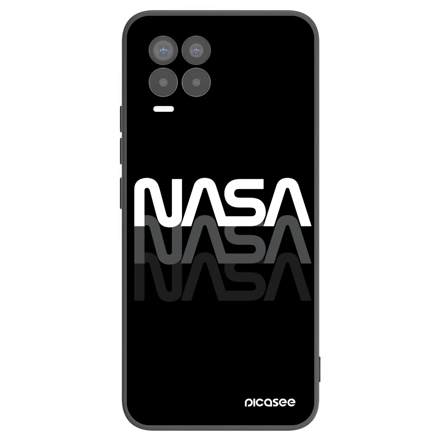 Picasee Μαύρη θήκη σιλικόνης για Realme 8 Pro - NASA Triple