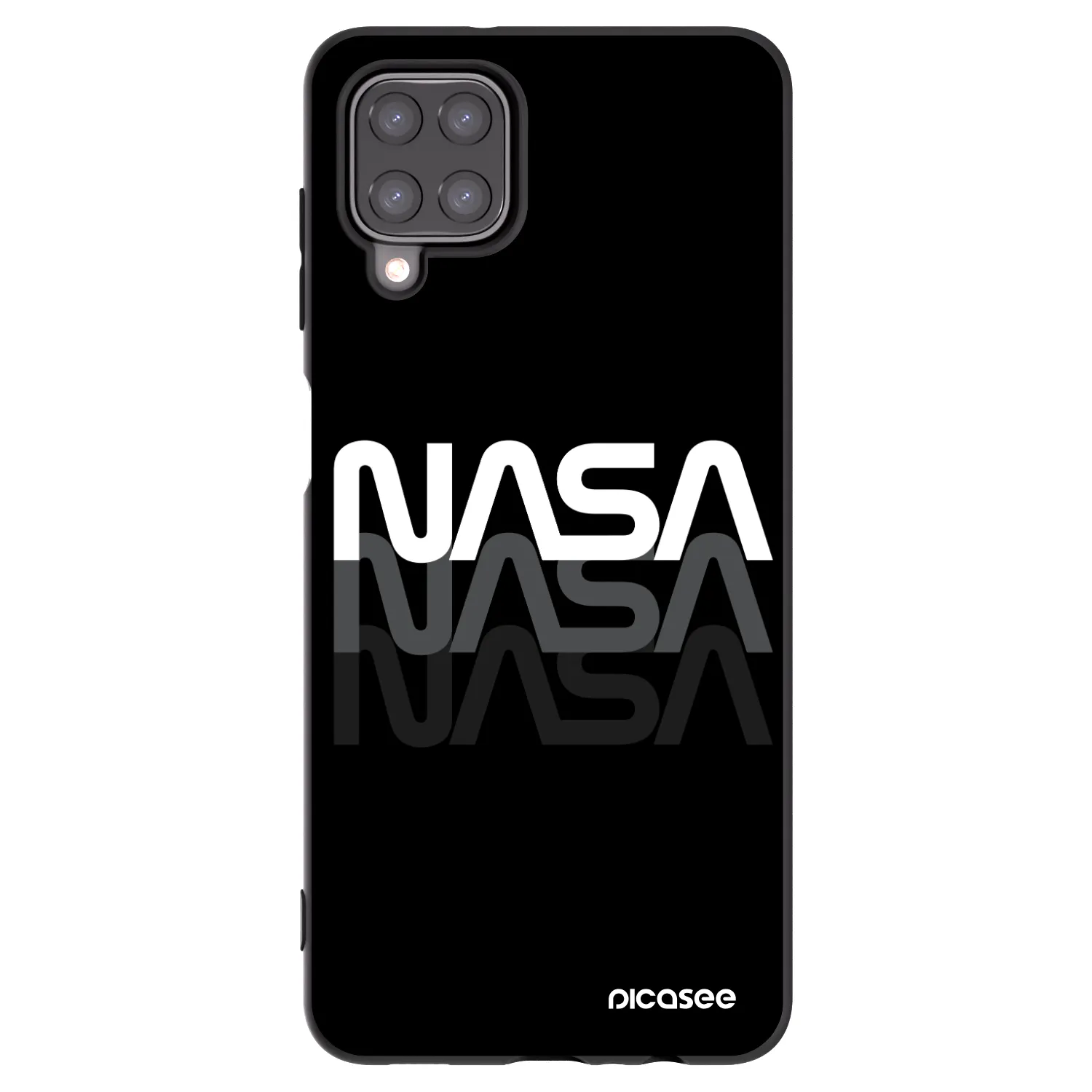 Picasee Μαύρη θήκη σιλικόνης για Samsung Galaxy M12 M127F - NASA Triple