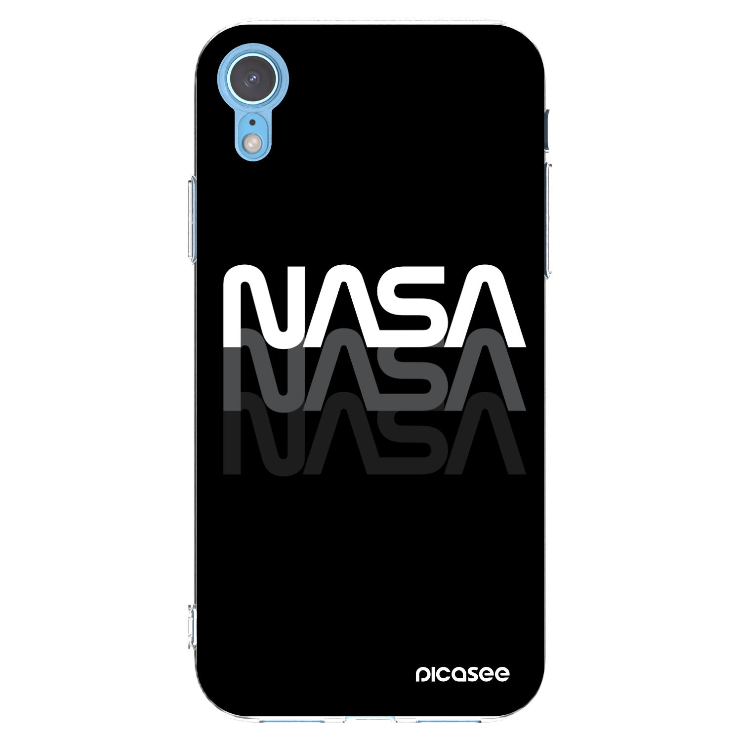 Picasee διαφανής θήκη σιλικόνης Apple iPhone XR - NASA Triple