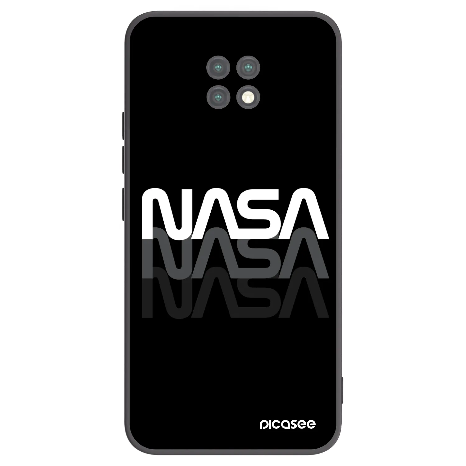 Picasee Μαύρη θήκη σιλικόνης για Xiaomi Redmi Note 9T - NASA Triple