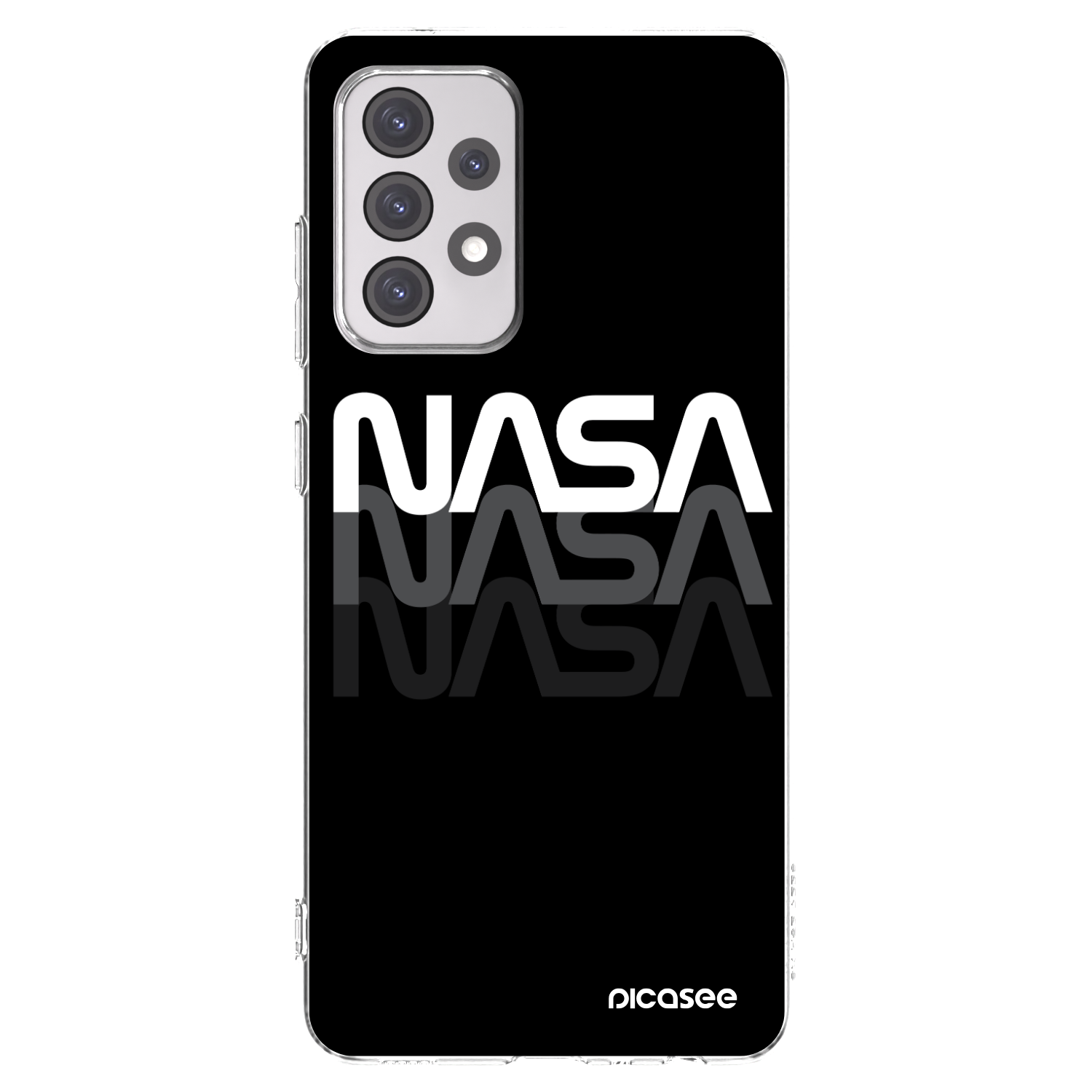 Picasee διαφανής θήκη σιλικόνης Samsung Galaxy A52s 5G A528B - NASA Triple