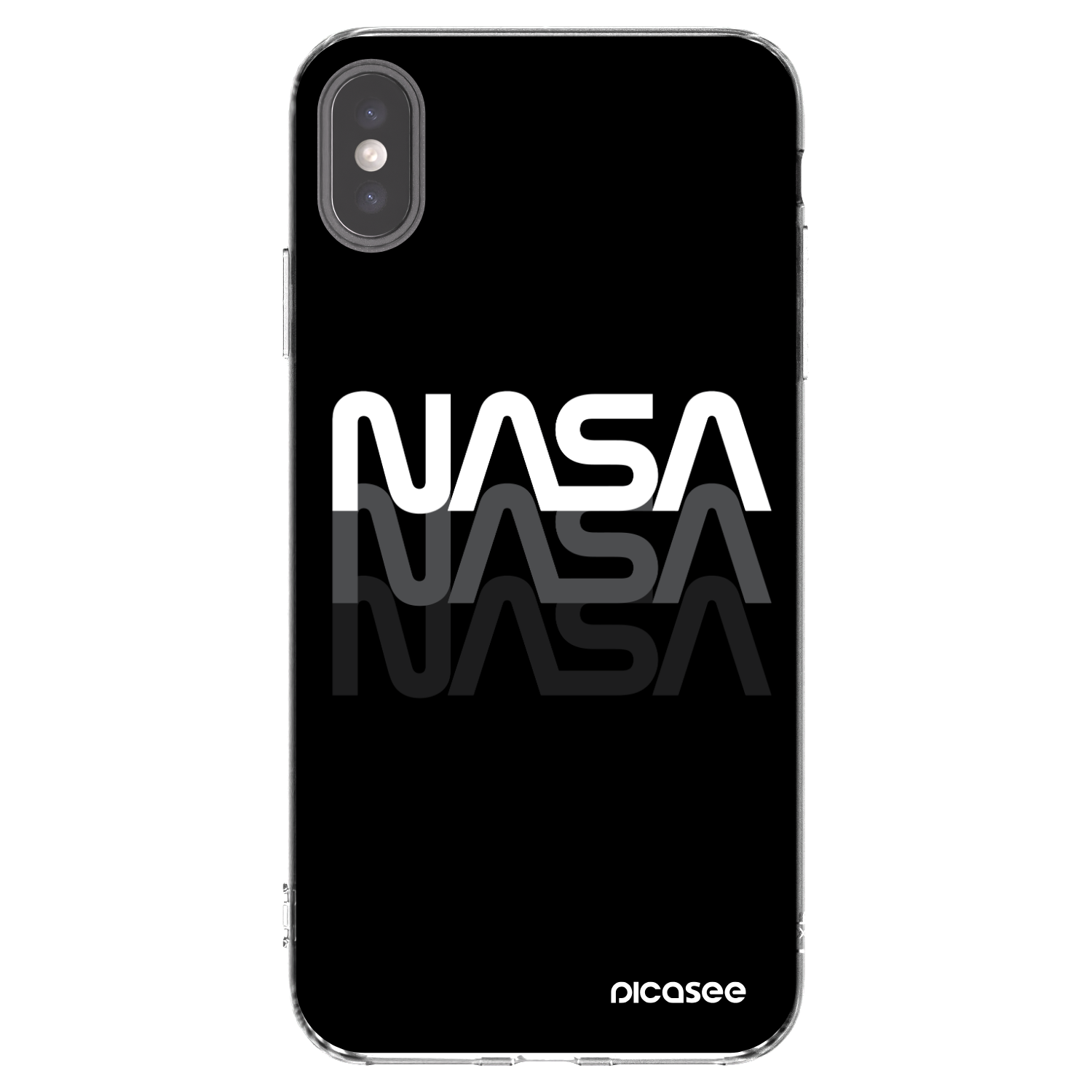 Picasee διαφανής θήκη σιλικόνης Apple iPhone XS Max - NASA Triple