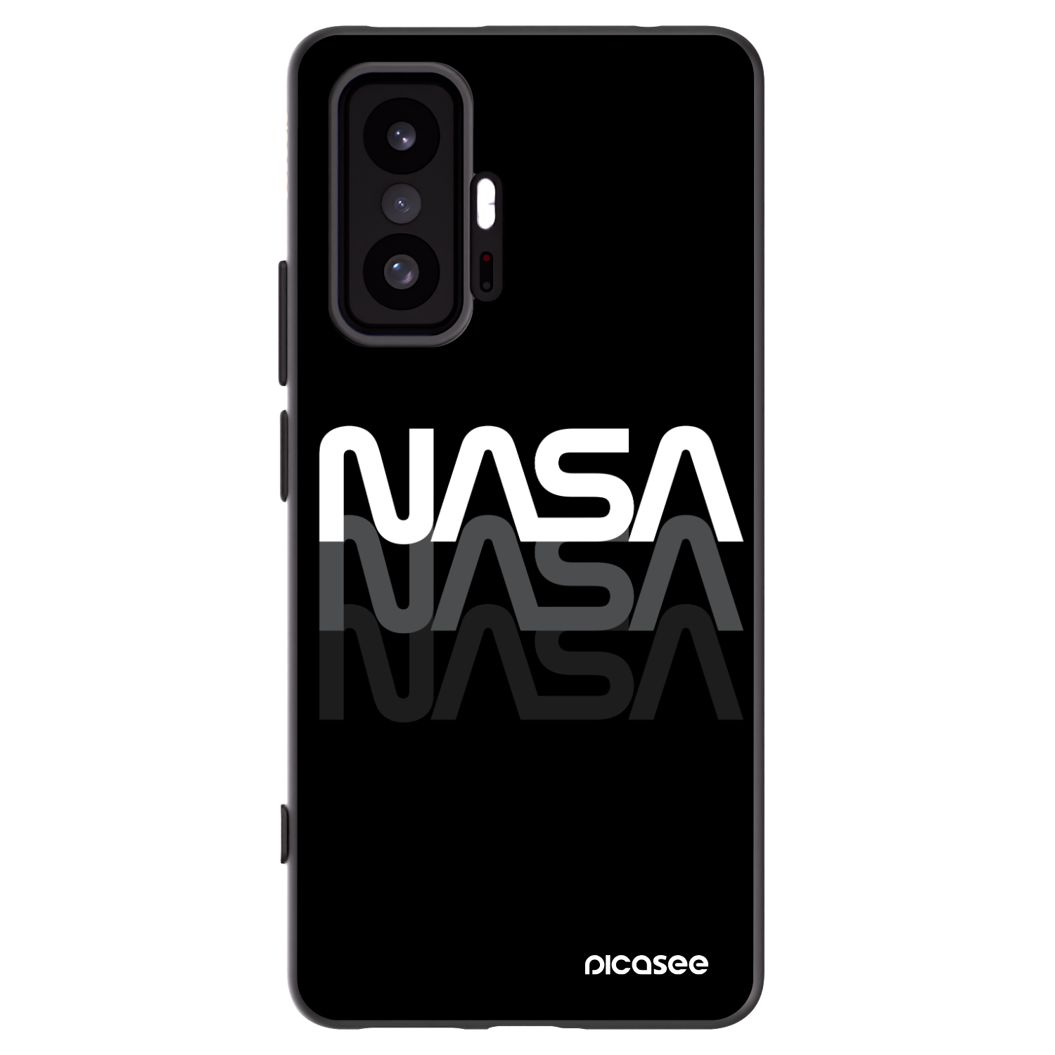 Picasee Μαύρη θήκη σιλικόνης για Xiaomi 11T Pro - NASA Triple