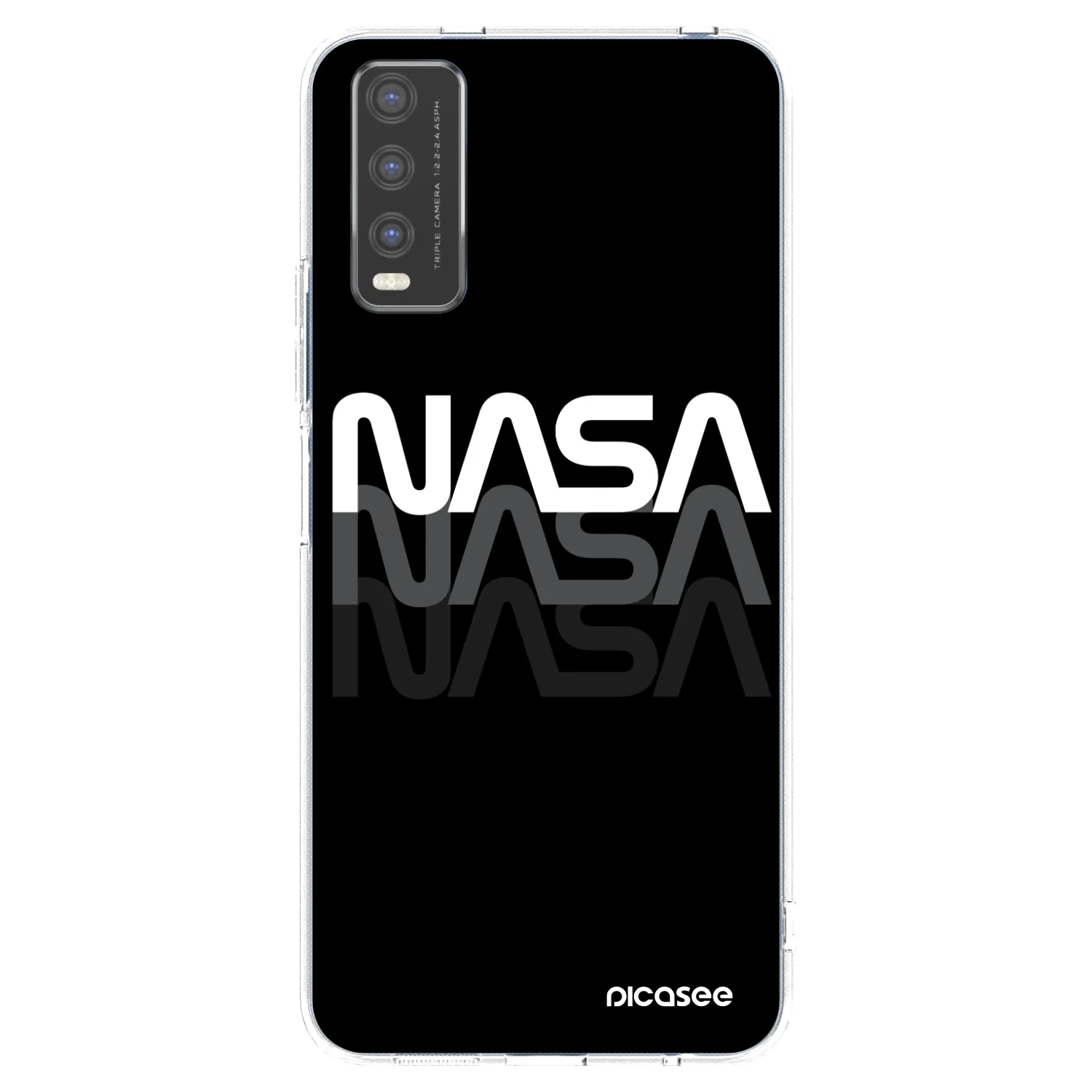 Picasee διαφανής θήκη σιλικόνης Vivo Y20s - NASA Triple