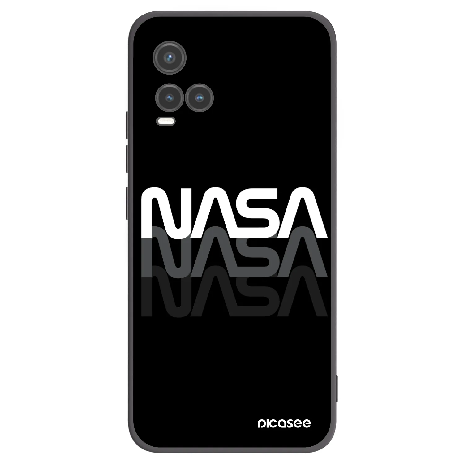 Picasee Μαύρη θήκη σιλικόνης για Vivo Y33s - NASA Triple