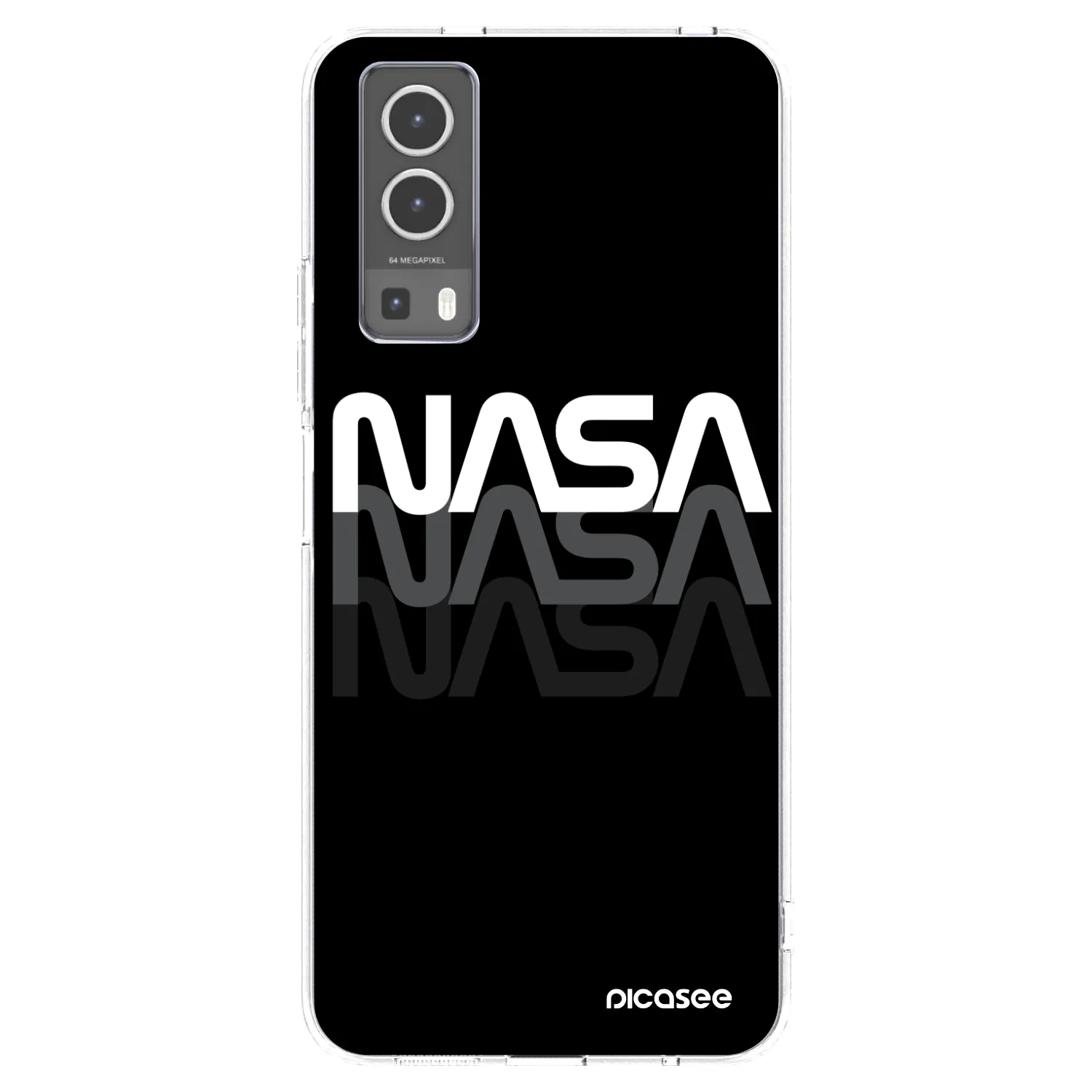 Picasee διαφανής θήκη σιλικόνης Vivo Y72 5G - NASA Triple