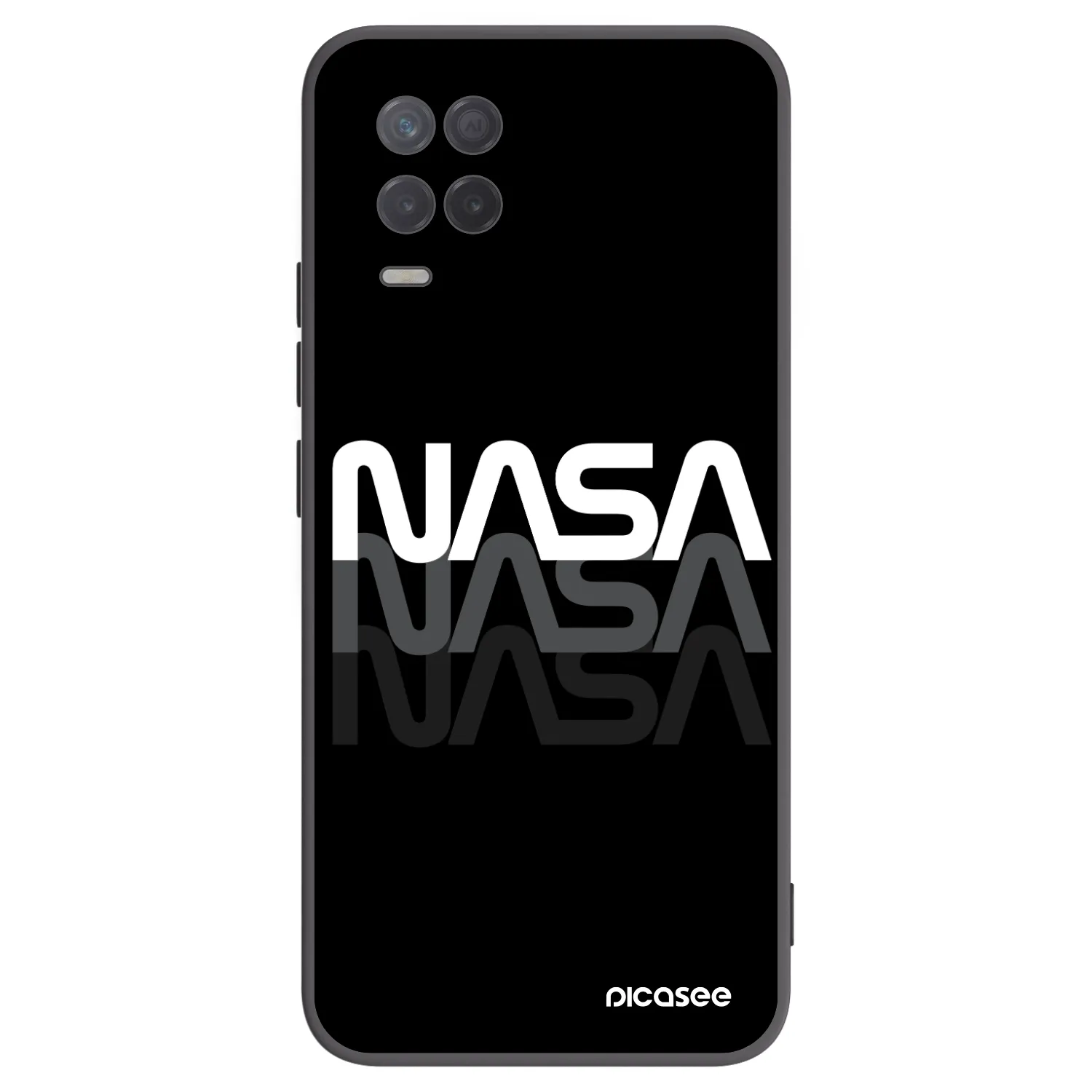 Picasee Μαύρη θήκη σιλικόνης για Realme 8 5G - NASA Triple