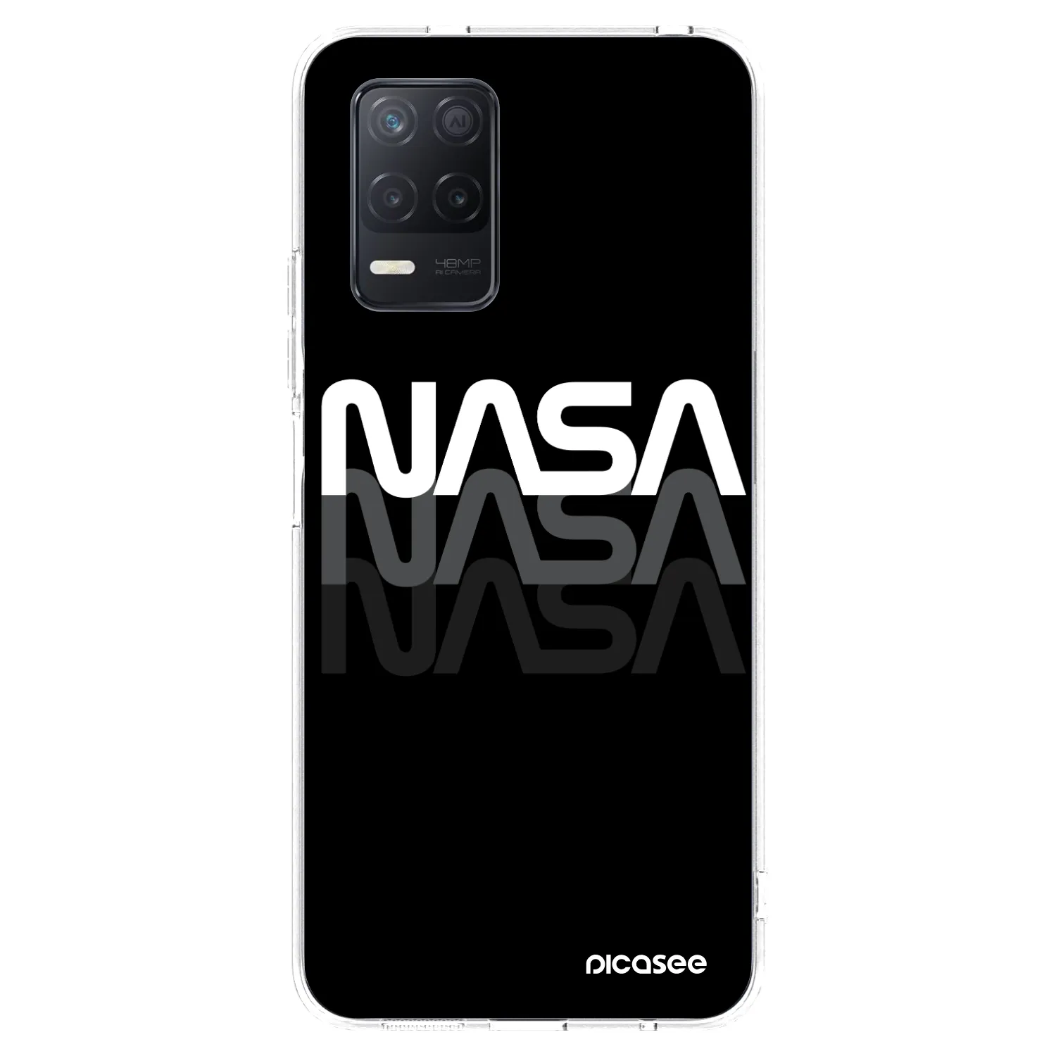 Picasee διαφανής θήκη σιλικόνης Realme 8 5G - NASA Triple