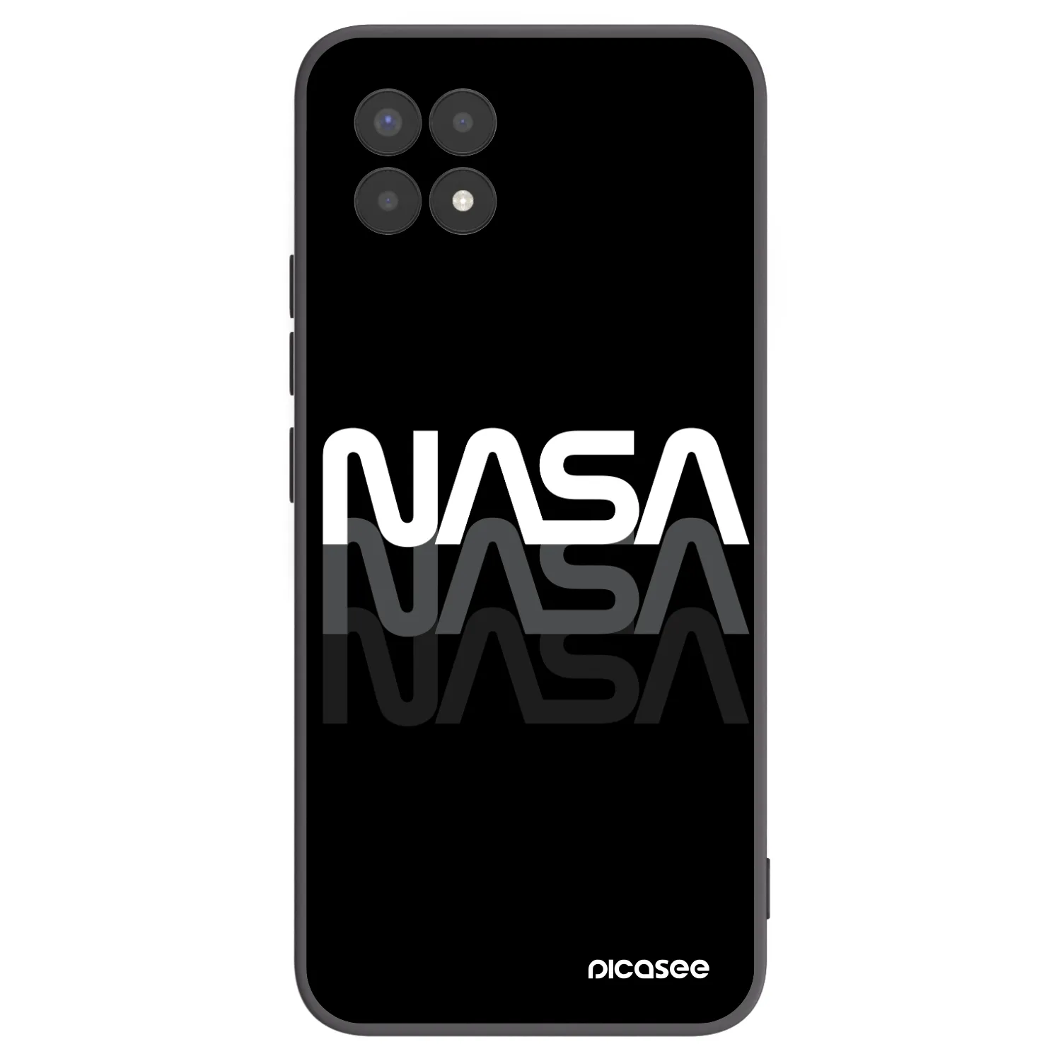 Picasee Μαύρη θήκη σιλικόνης για Realme 8i - NASA Triple