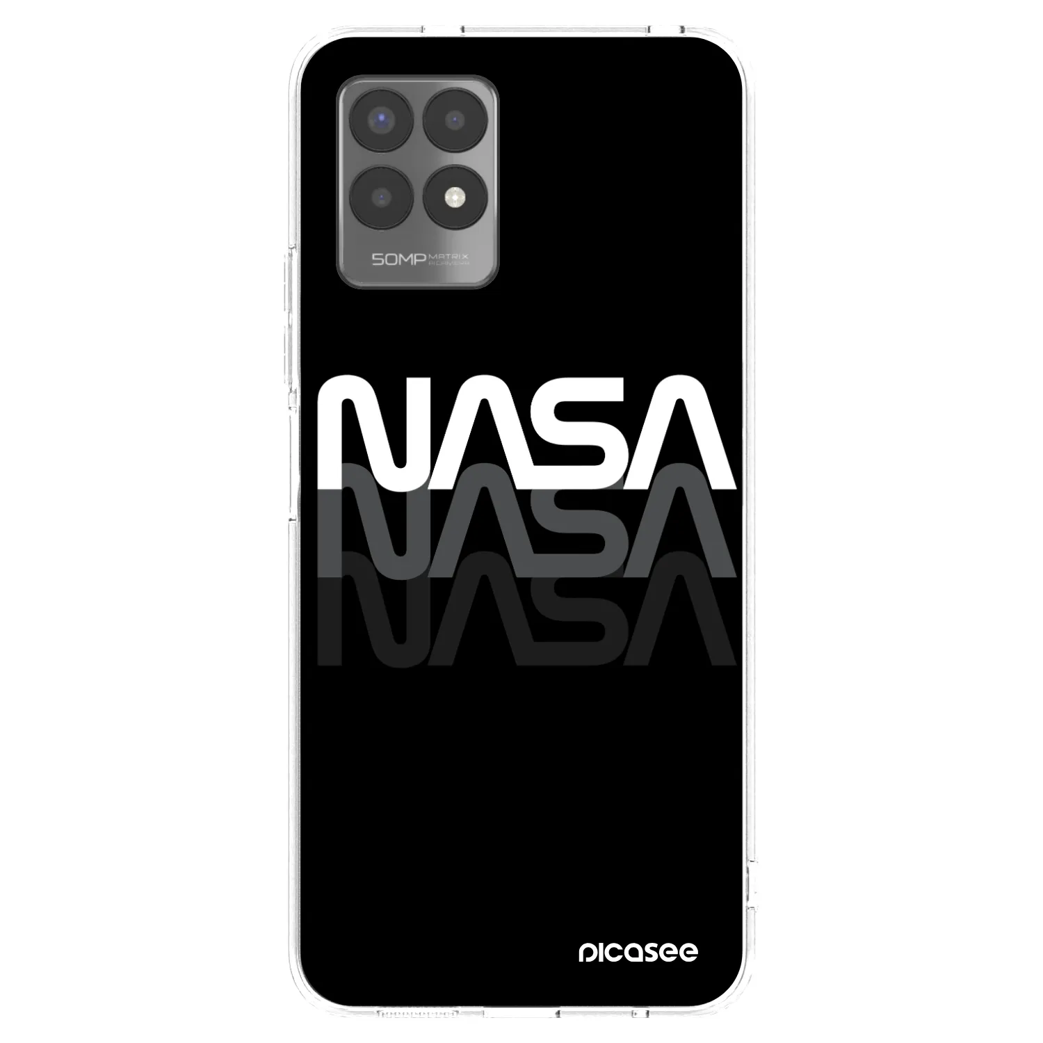 Picasee διαφανής θήκη σιλικόνης Realme 8i - NASA Triple