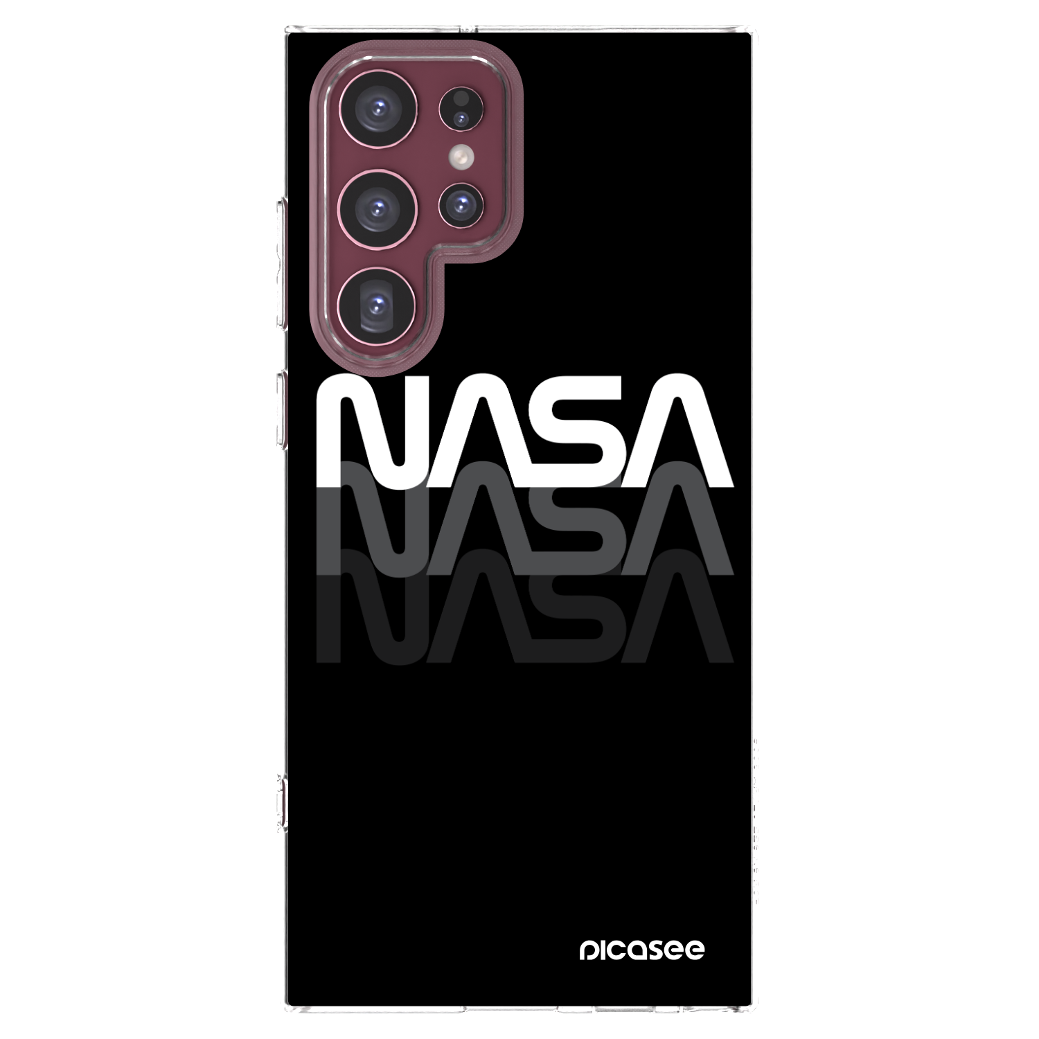 Picasee διαφανής θήκη σιλικόνης Samsung Galaxy S22 Ultra 5G - NASA Triple