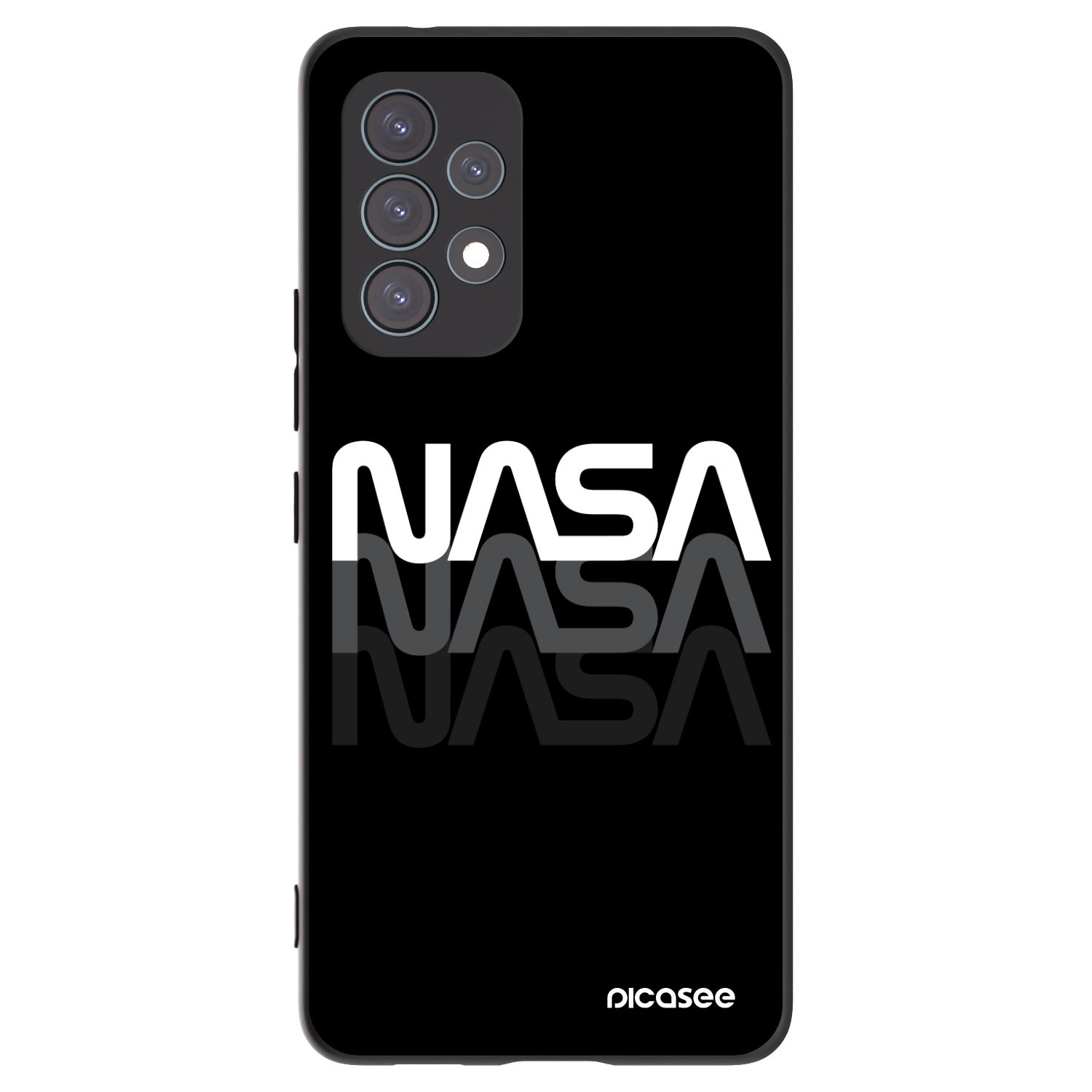 Picasee Μαύρη θήκη σιλικόνης για Samsung Galaxy A53 5G A536 - NASA Triple