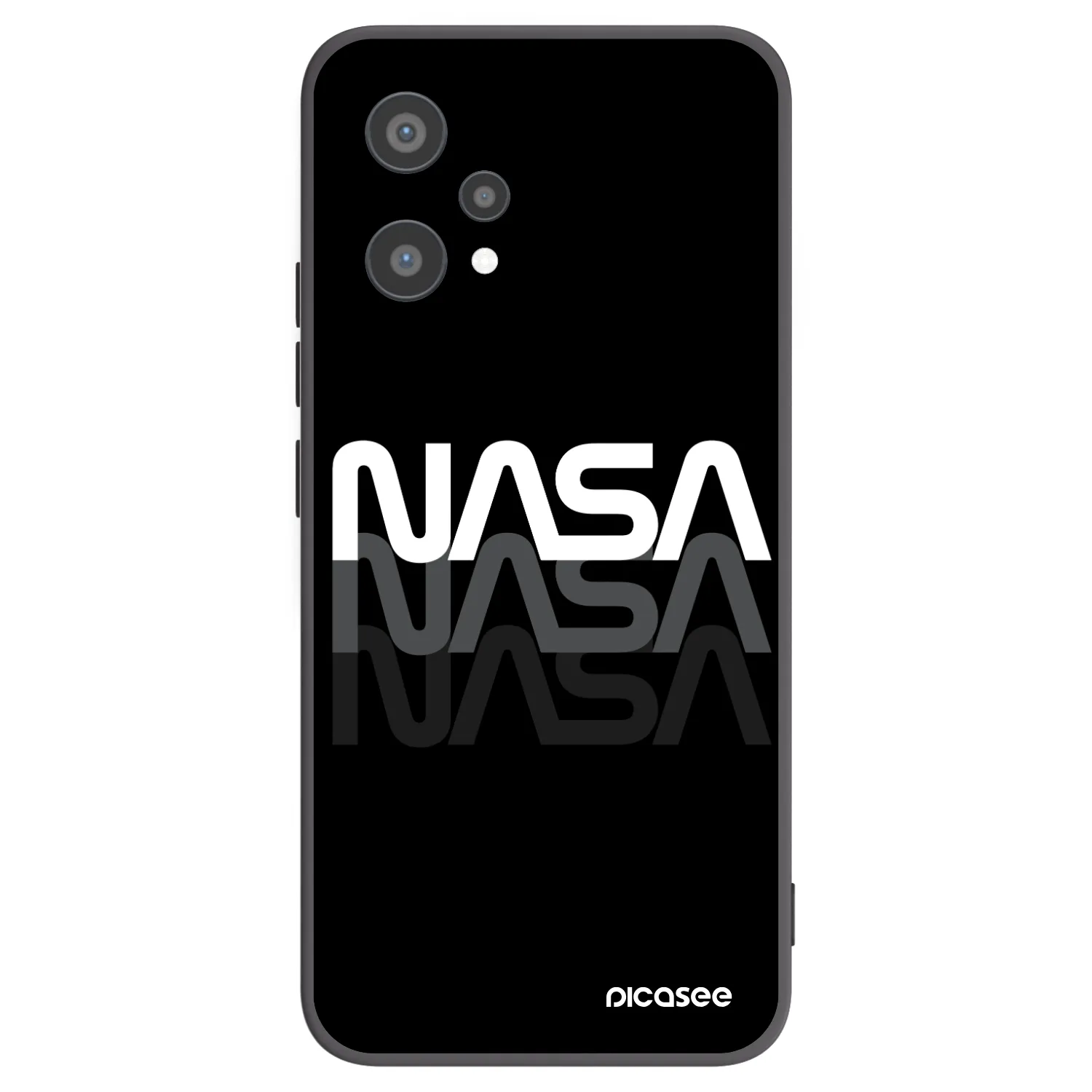 Picasee Μαύρη θήκη σιλικόνης για Realme 9 Pro 5G - NASA Triple