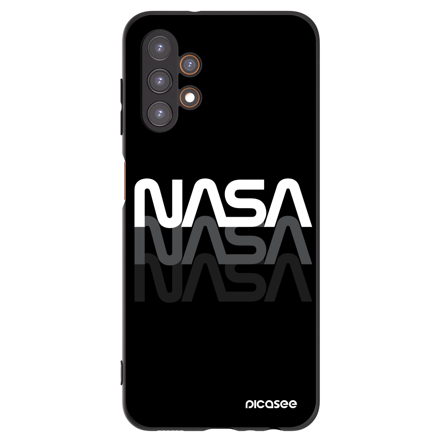 Picasee Μαύρη θήκη σιλικόνης για Samsung Galaxy A13 4G A135 - NASA Triple