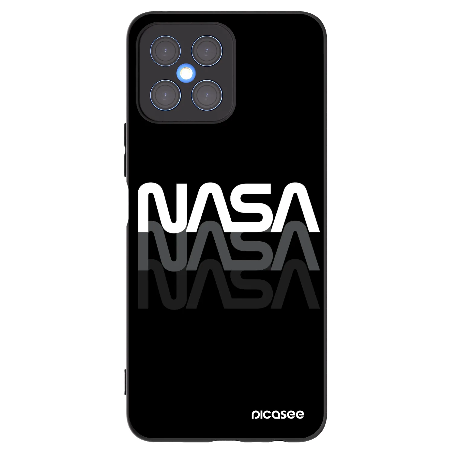 Picasee Μαύρη θήκη σιλικόνης για Honor X8 4G - NASA Triple