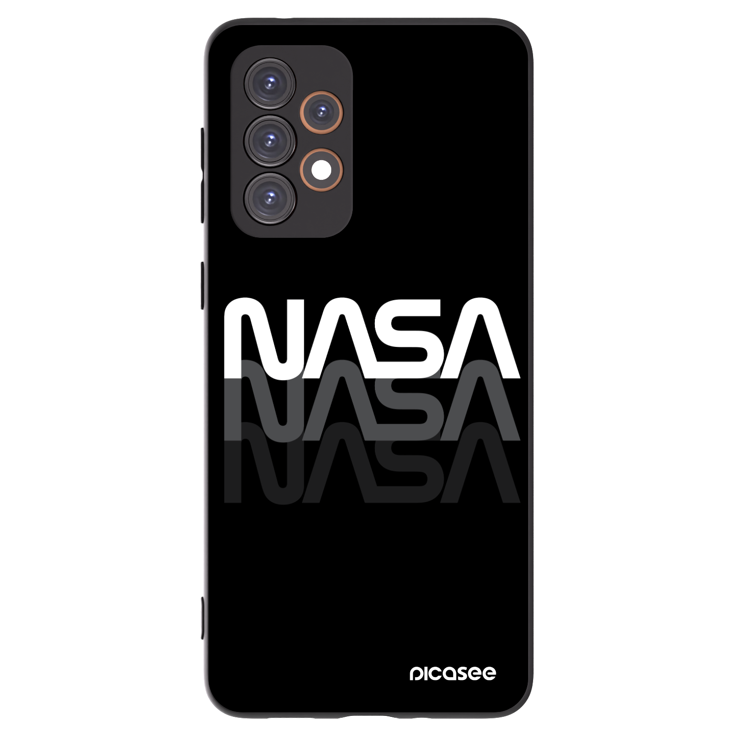 Picasee Μαύρη θήκη σιλικόνης για Samsung Galaxy A33 5G A336 - NASA Triple