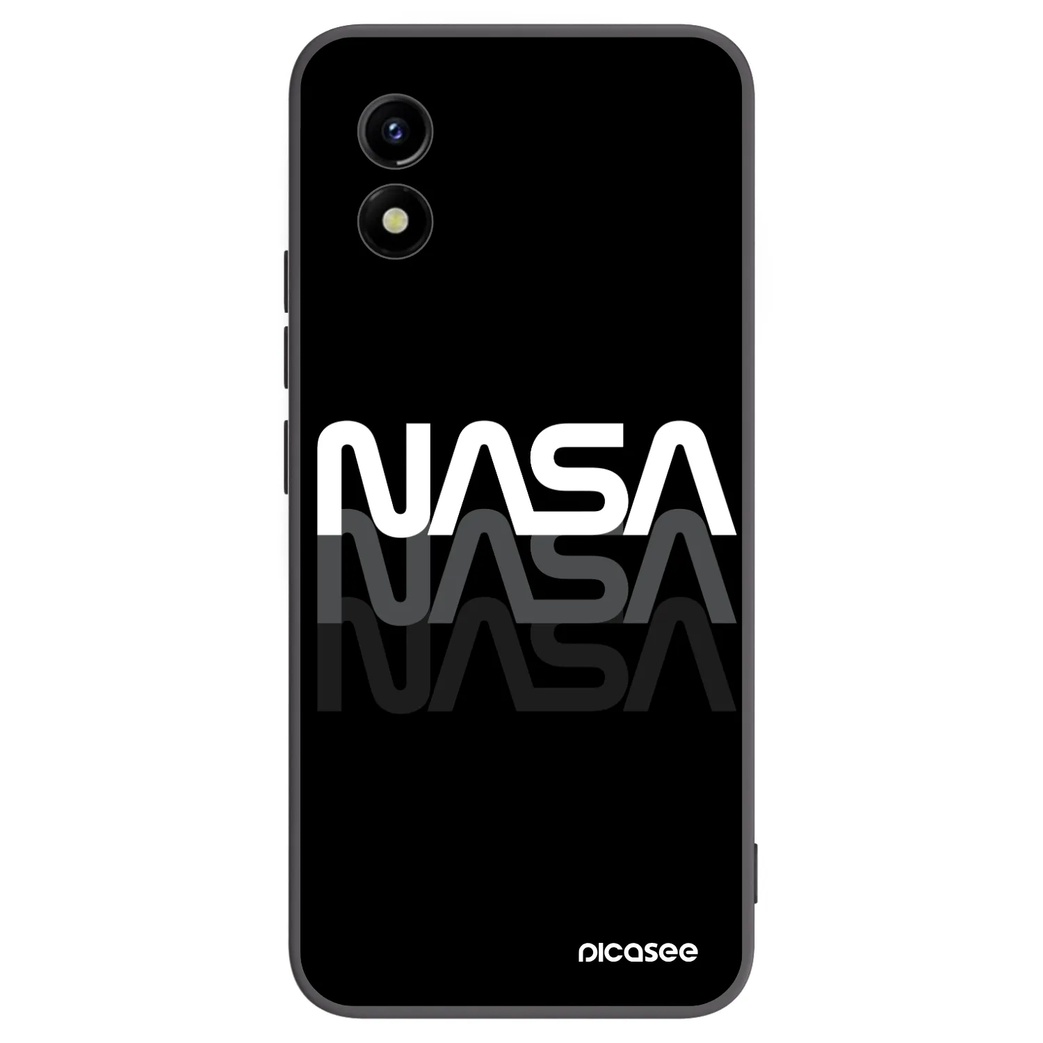 Picasee Μαύρη θήκη σιλικόνης για Vivo Y01 - NASA Triple
