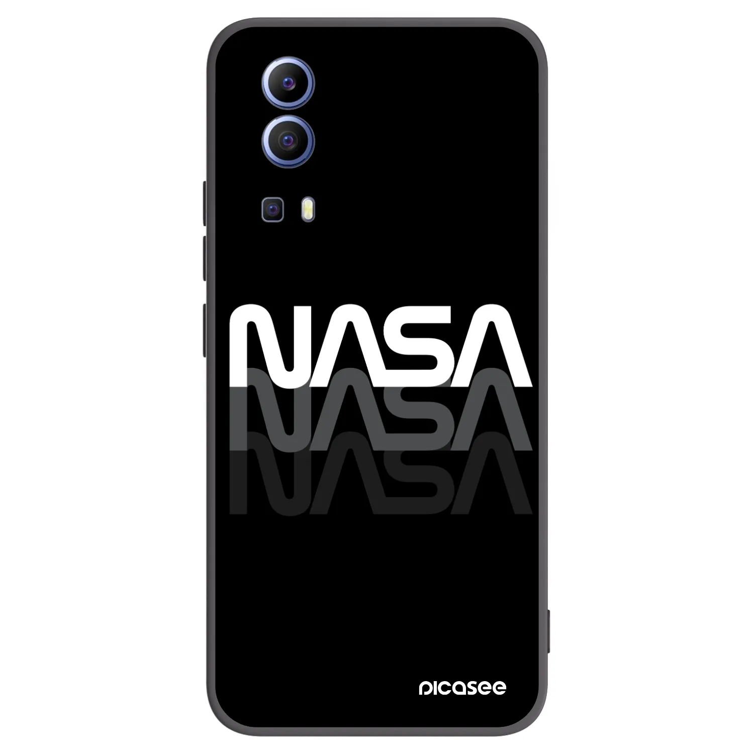 Picasee Μαύρη θήκη σιλικόνης για Vivo Y52 5G - NASA Triple