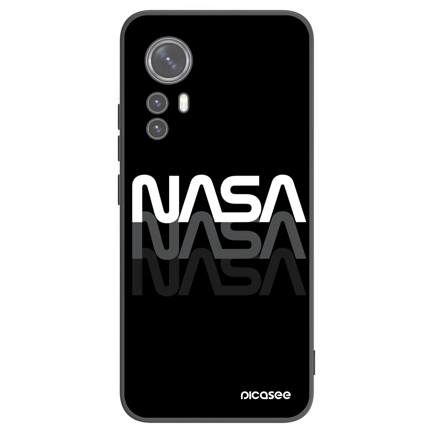 Picasee Μαύρη θήκη σιλικόνης για Xiaomi 12X - NASA Triple