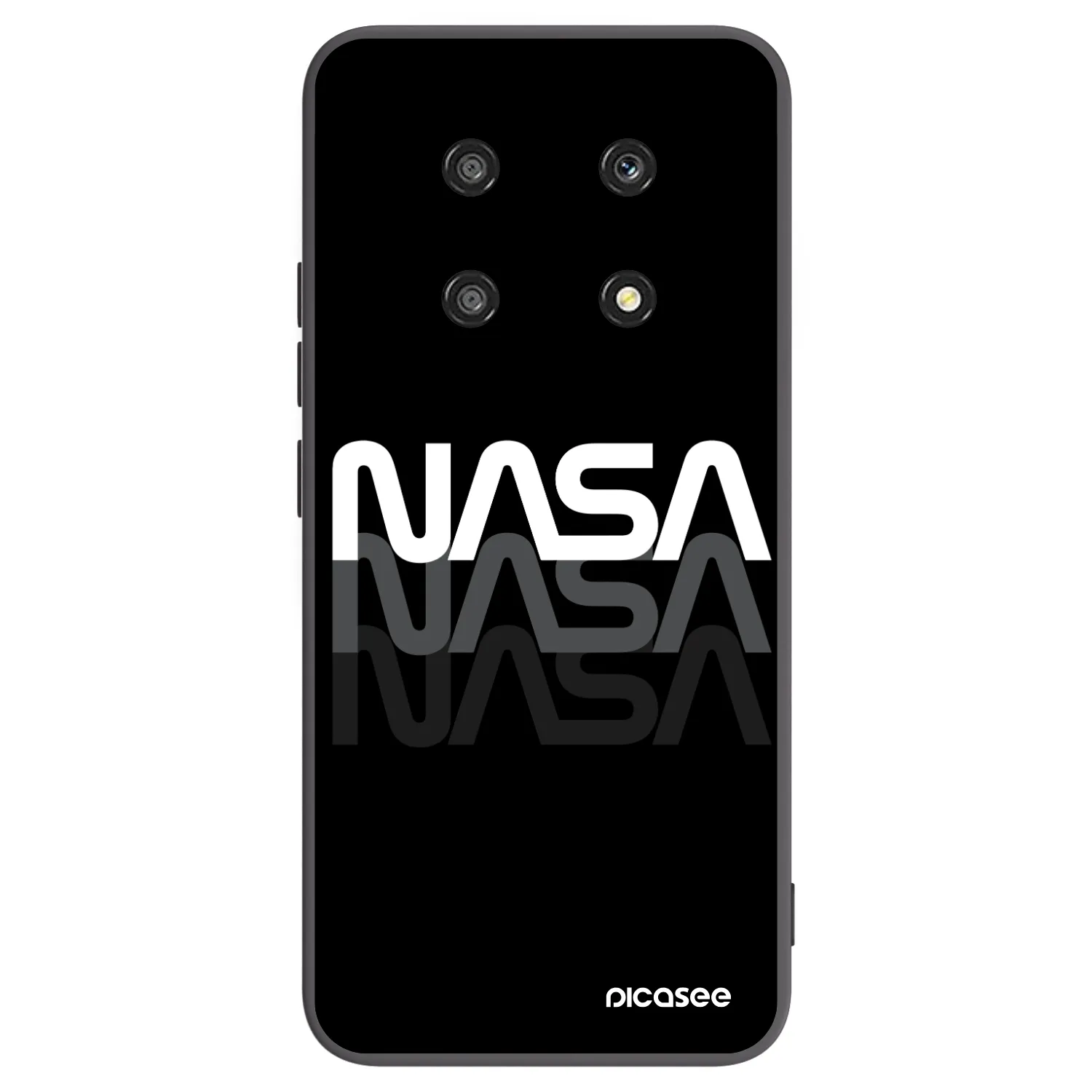Picasee Μαύρη θήκη σιλικόνης για Honor Magic4 Lite 5G - NASA Triple