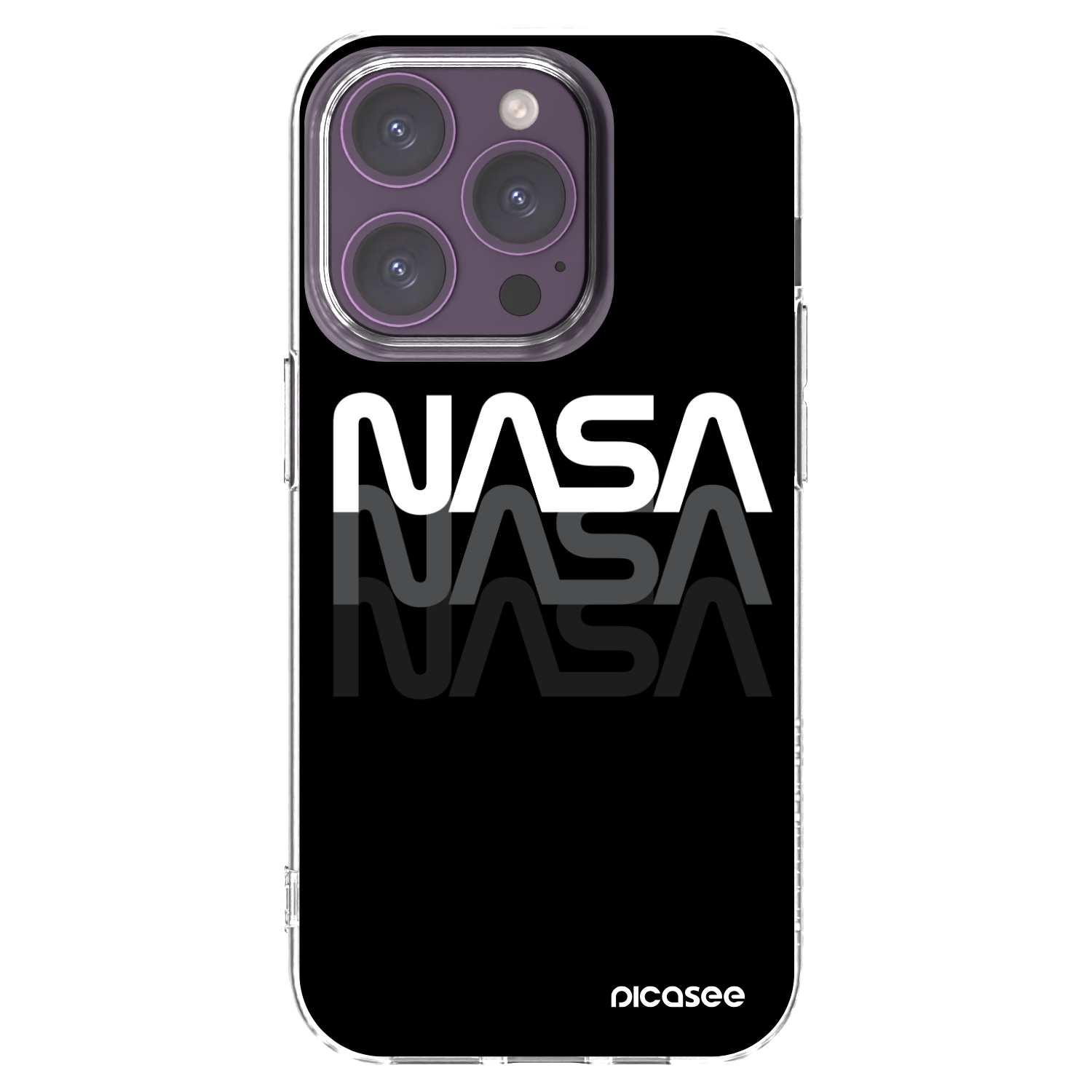 Picasee διαφανής θήκη σιλικόνης Apple iPhone 14 Pro - NASA Triple