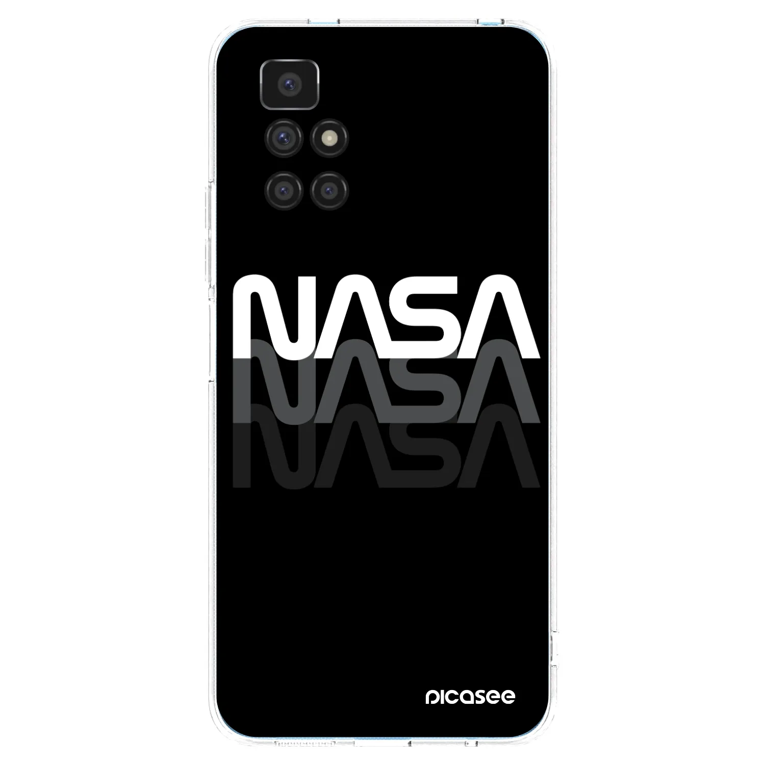 Picasee διαφανής θήκη σιλικόνης Xiaomi Redmi 10 (2022) - NASA Triple