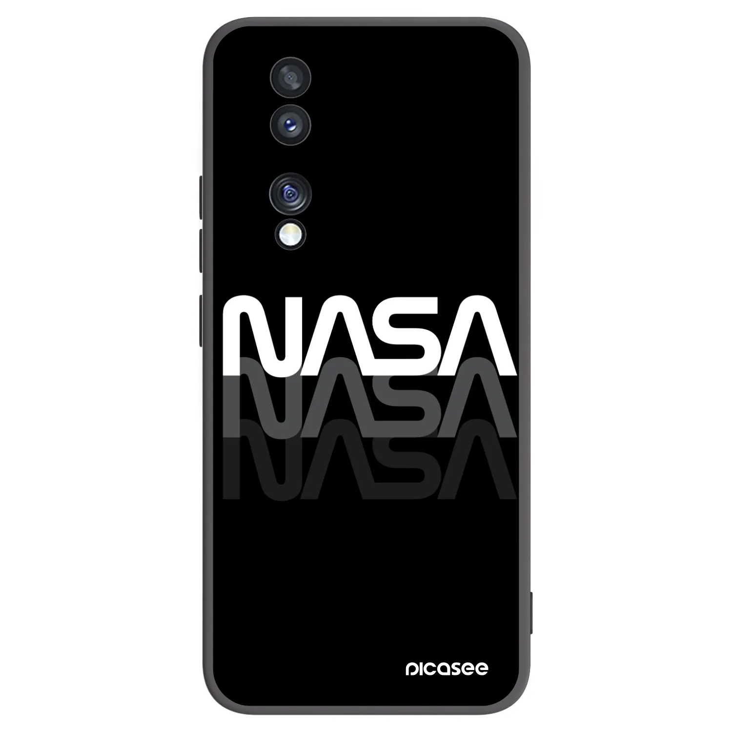 Picasee Μαύρη θήκη σιλικόνης για Honor 70 - NASA Triple