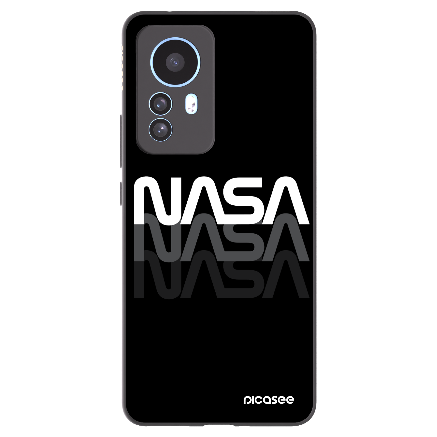Picasee Μαύρη θήκη σιλικόνης για Xiaomi 12T Pro - NASA Triple