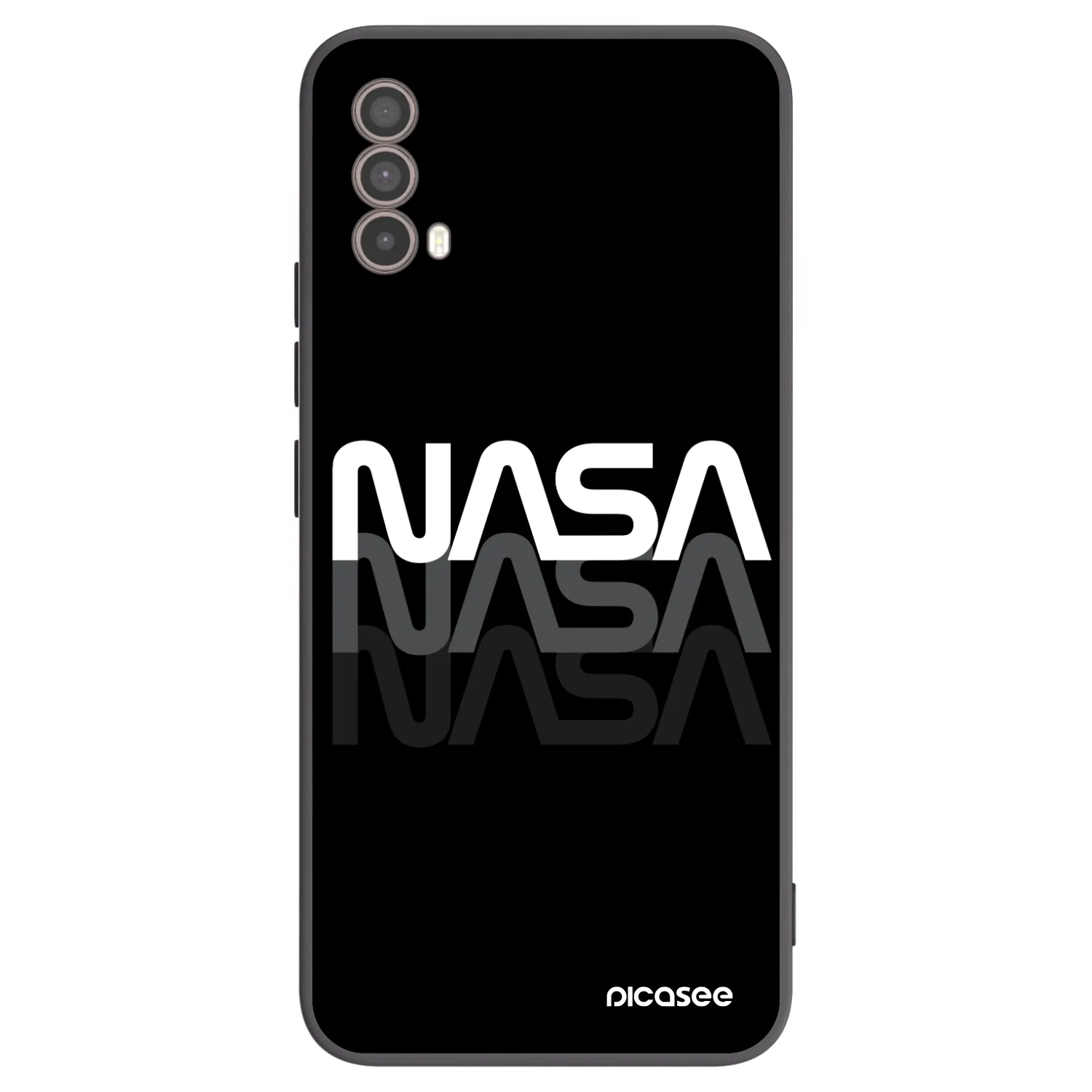 Picasee Μαύρη θήκη σιλικόνης για Motorola Moto E40 - NASA Triple