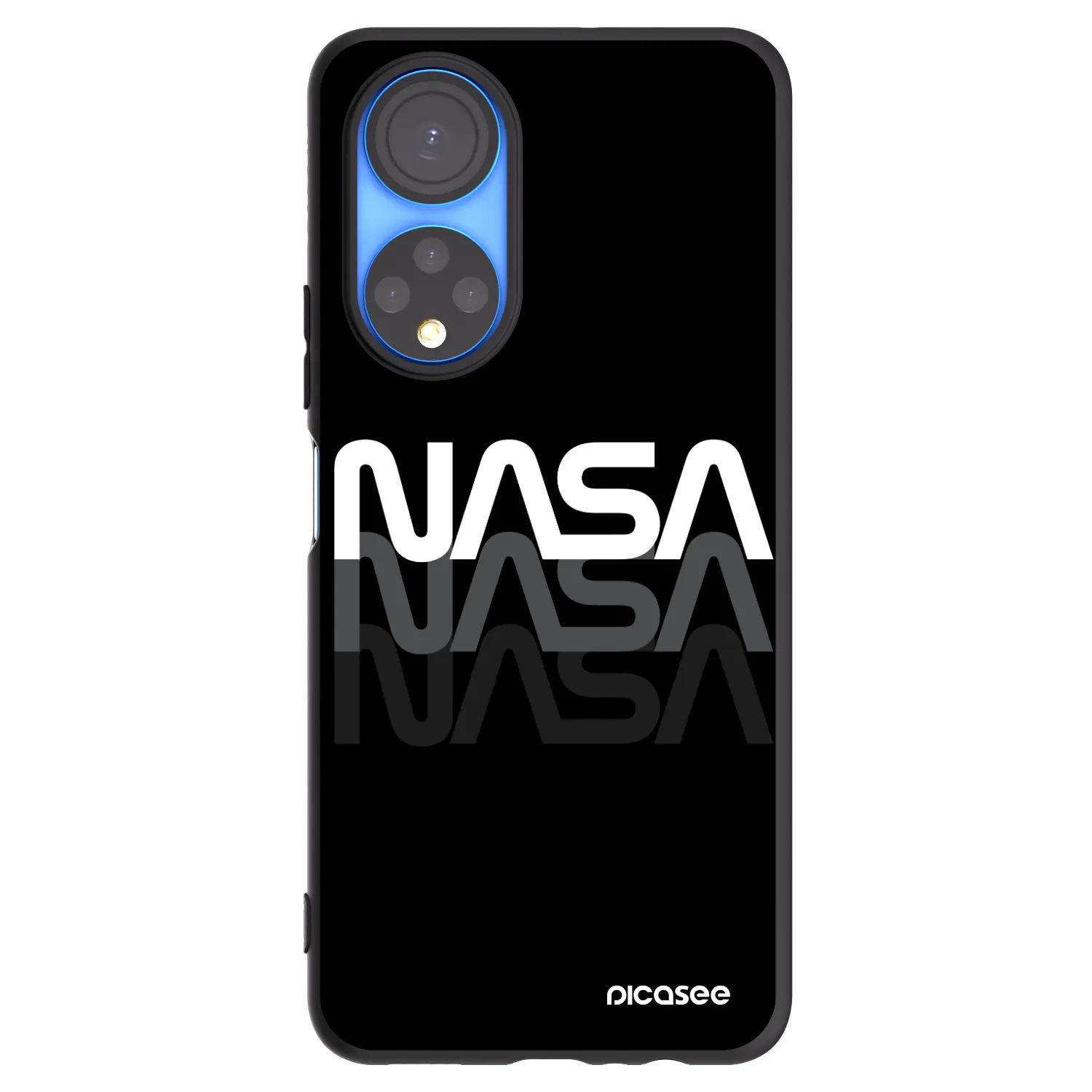 Picasee Μαύρη θήκη σιλικόνης για Honor X7 - NASA Triple