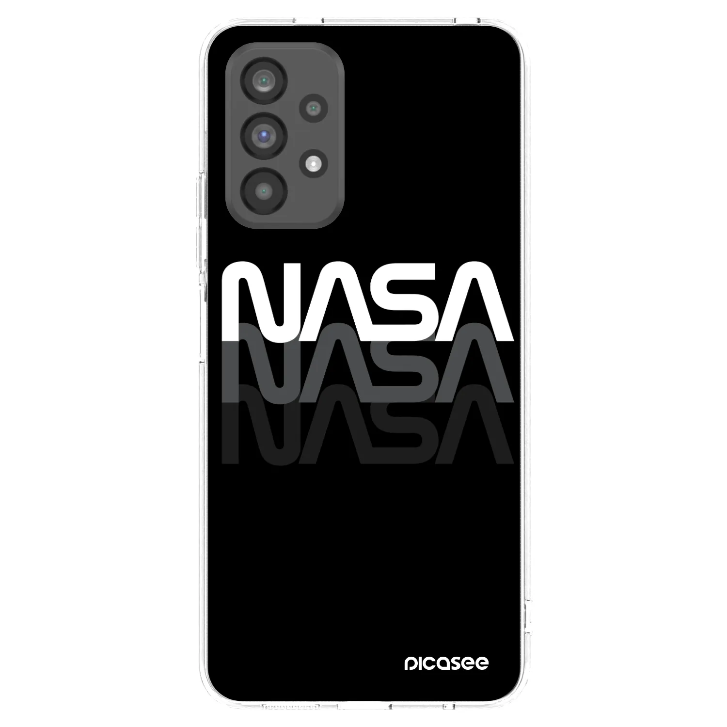 Picasee διαφανής θήκη σιλικόνης Samsung Galaxy A73 5G - NASA Triple