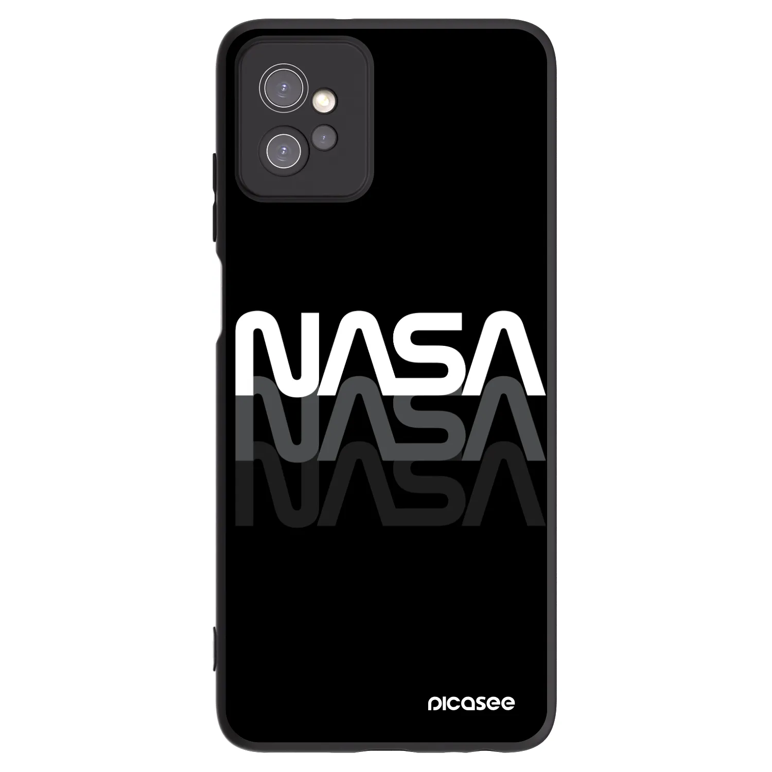 Picasee Μαύρη θήκη σιλικόνης για Motorola Moto G32 - NASA Triple