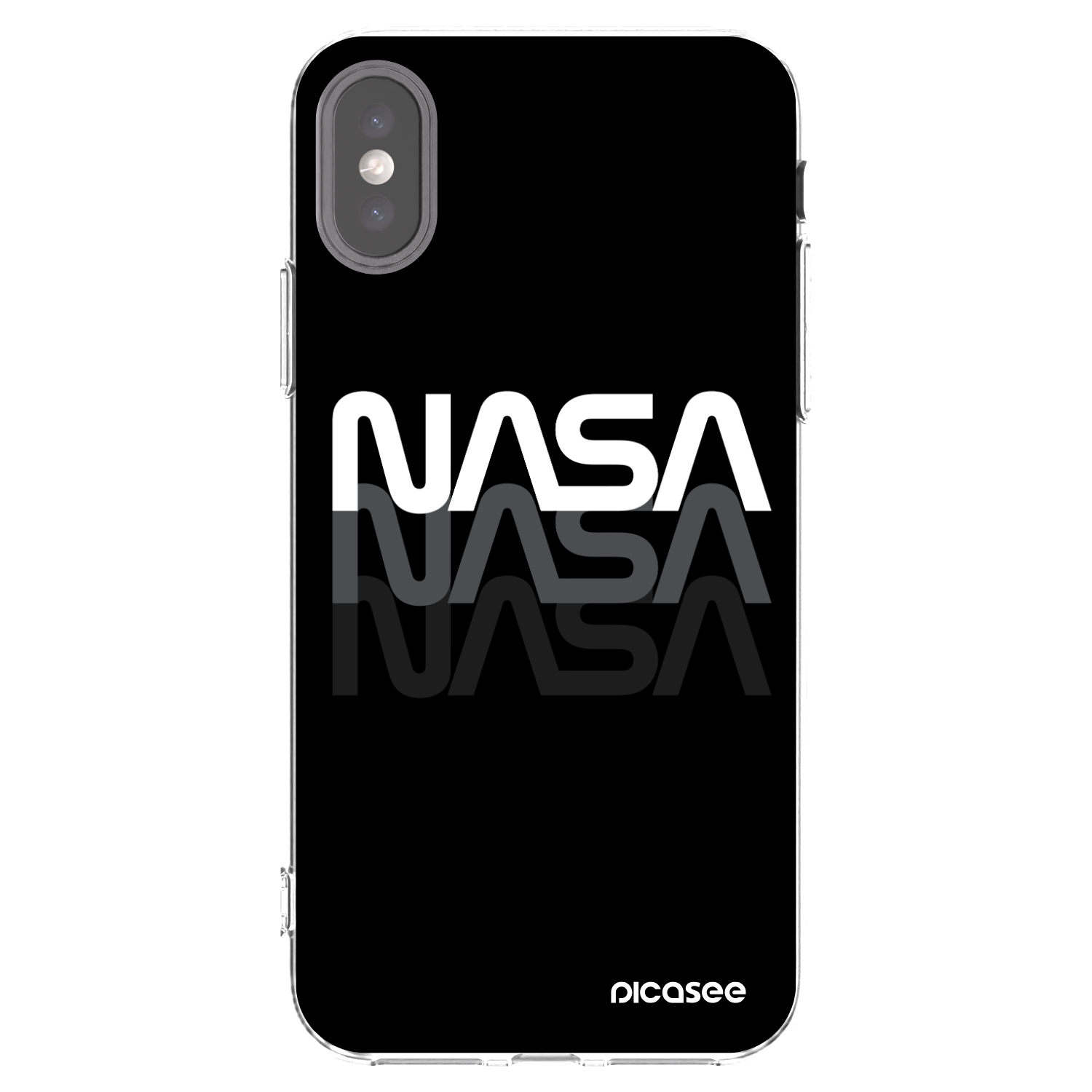 Picasee διαφανής θήκη σιλικόνης Apple iPhone X/XS - NASA Triple