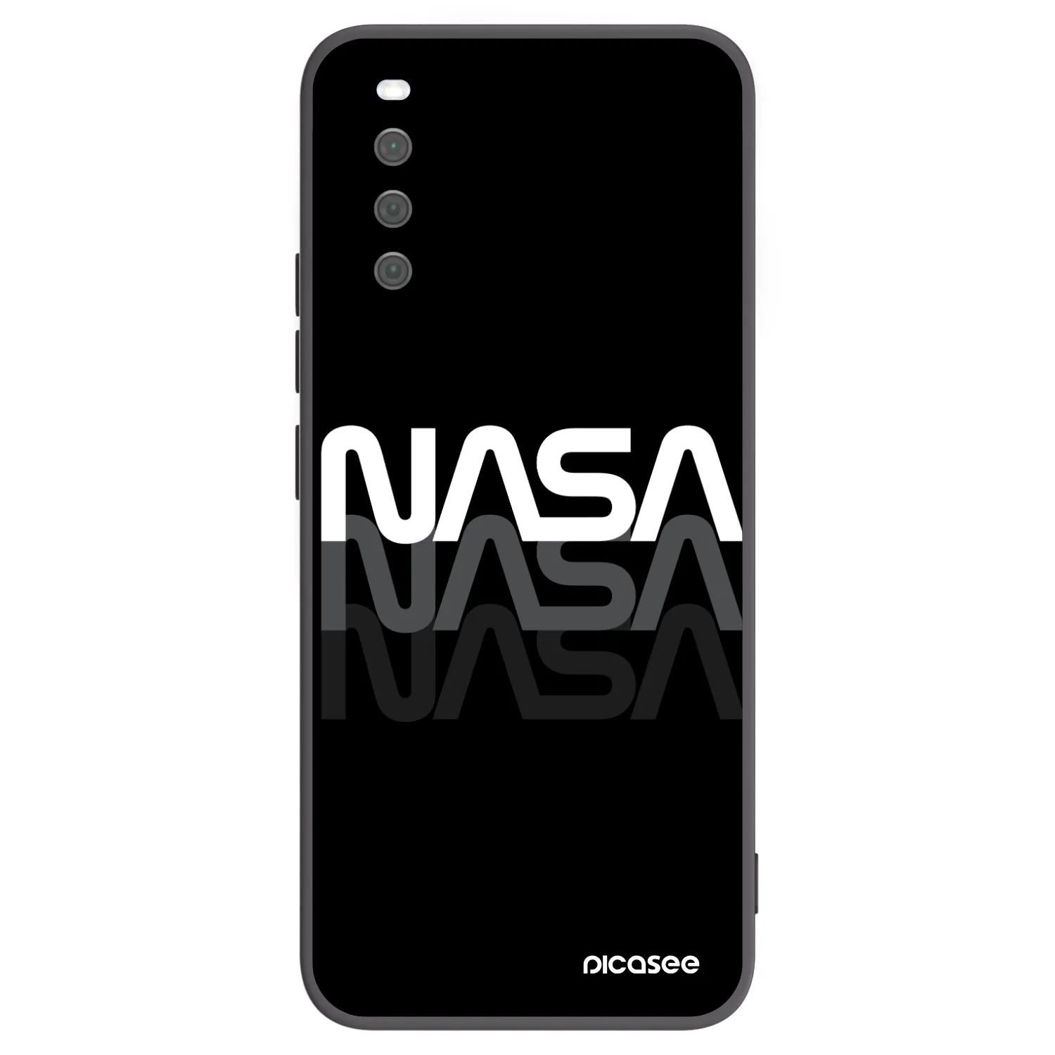 Picasee Μαύρη θήκη σιλικόνης για Sony Xperia 10 III - NASA Triple