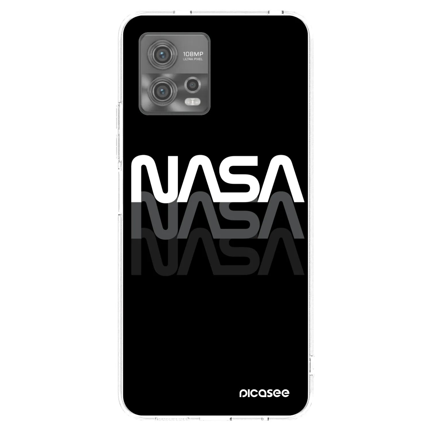 Picasee διαφανής θήκη σιλικόνης Motorola Moto G72 - NASA Triple