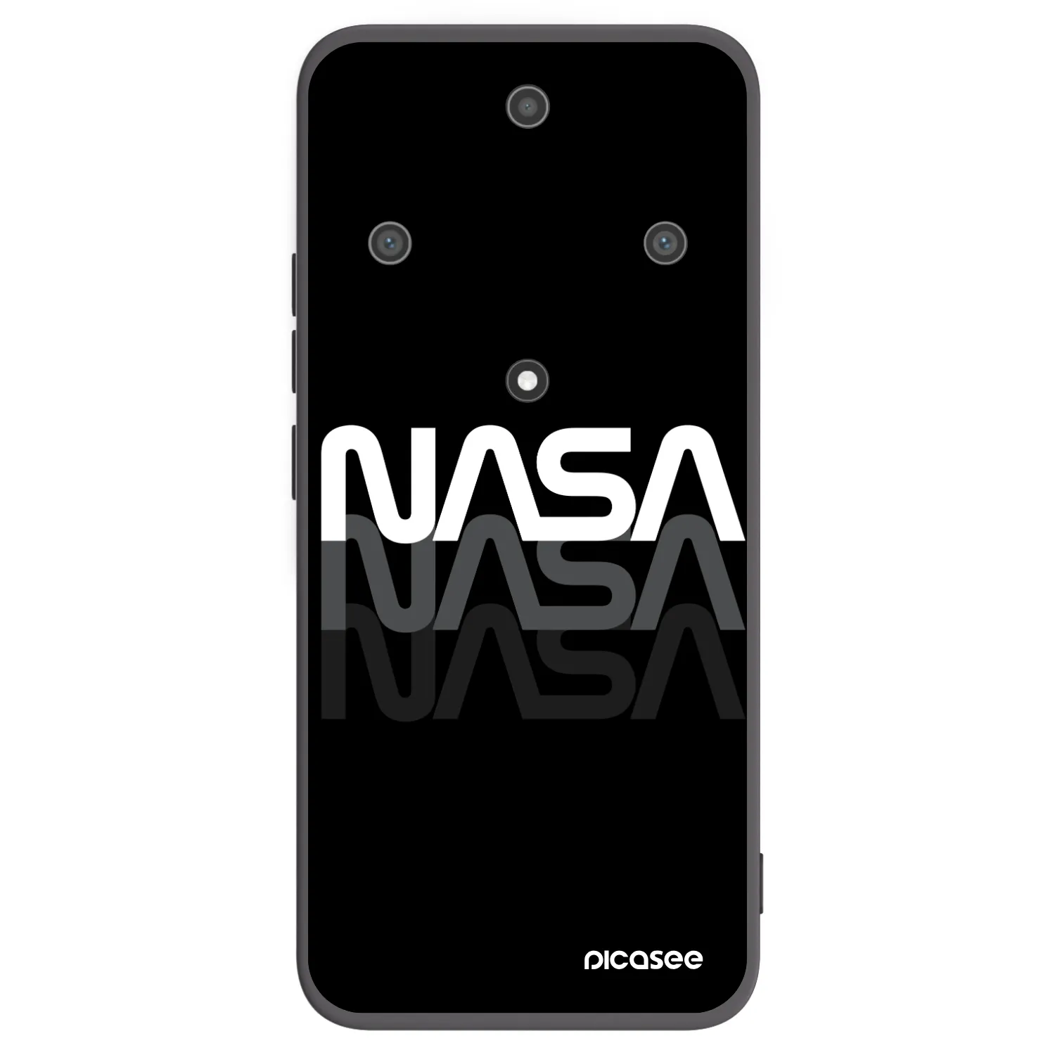 Picasee Μαύρη θήκη σιλικόνης για Honor Magic5 Lite 5G - NASA Triple