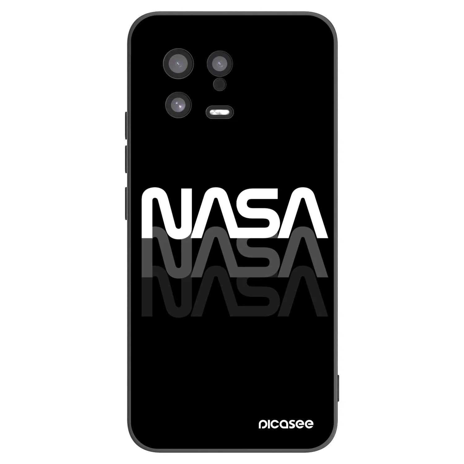 Picasee Μαύρη θήκη σιλικόνης για Xiaomi 13 - NASA Triple