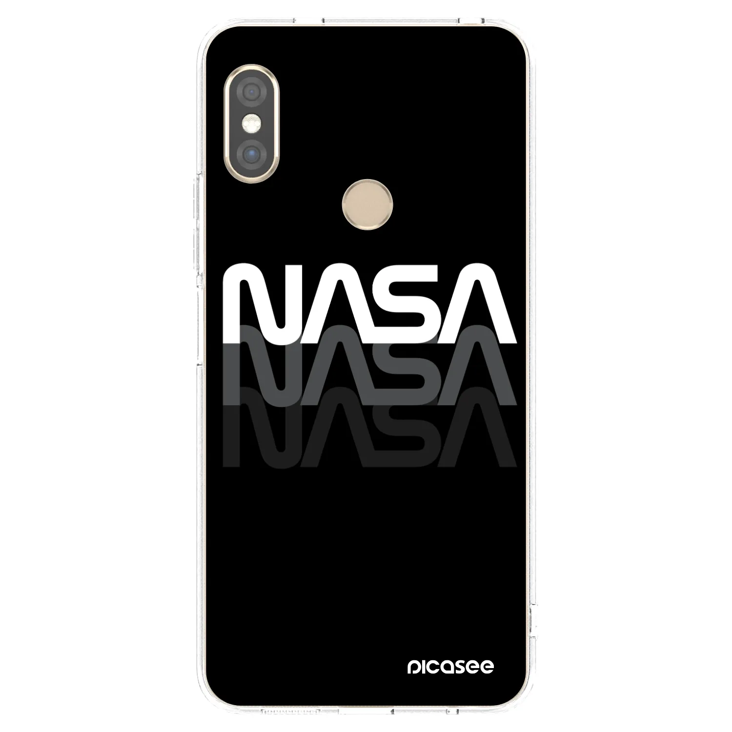 Picasee διαφανής θήκη σιλικόνης Xiaomi Redmi Note 5 Global - NASA Triple