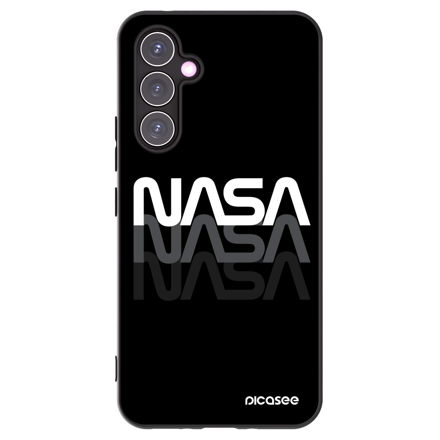 Picasee Μαύρη θήκη σιλικόνης για Samsung Galaxy A54 5G A546B - NASA Triple