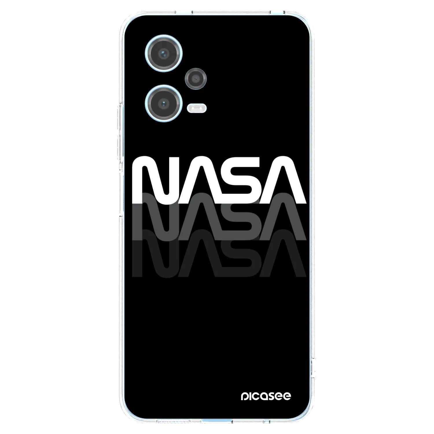 Picasee διαφανής θήκη σιλικόνης Xiaomi Redmi Note 12 5G - NASA Triple
