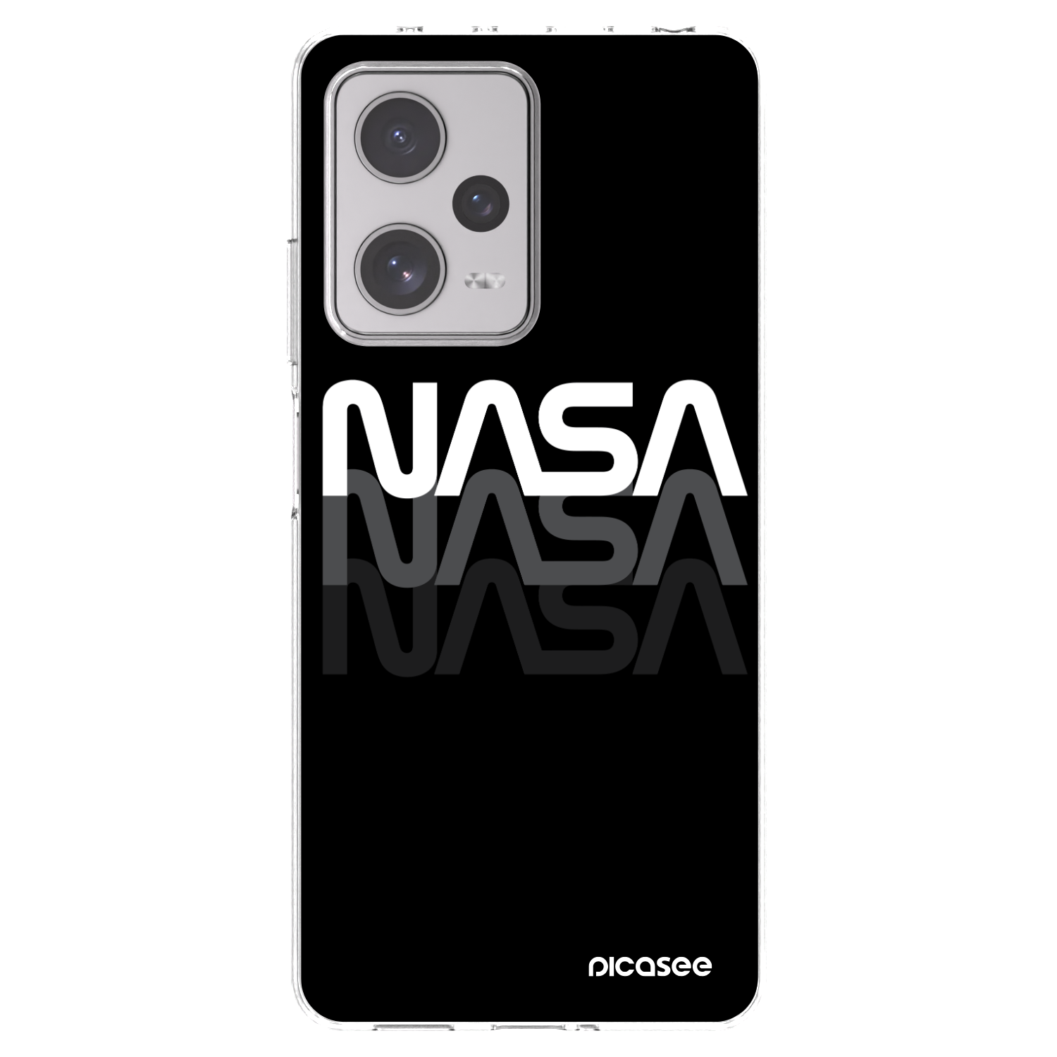 Picasee διαφανής θήκη σιλικόνης Xiaomi Redmi Note 12 Pro+ 5G - NASA Triple