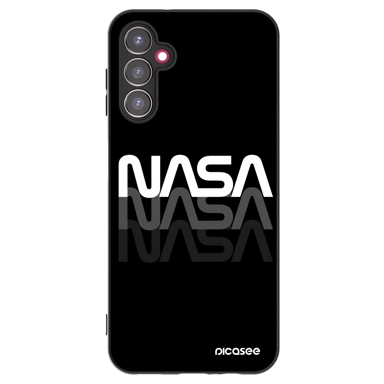 Picasee Μαύρη θήκη σιλικόνης για Samsung Galaxy A14 5G A146P - NASA Triple
