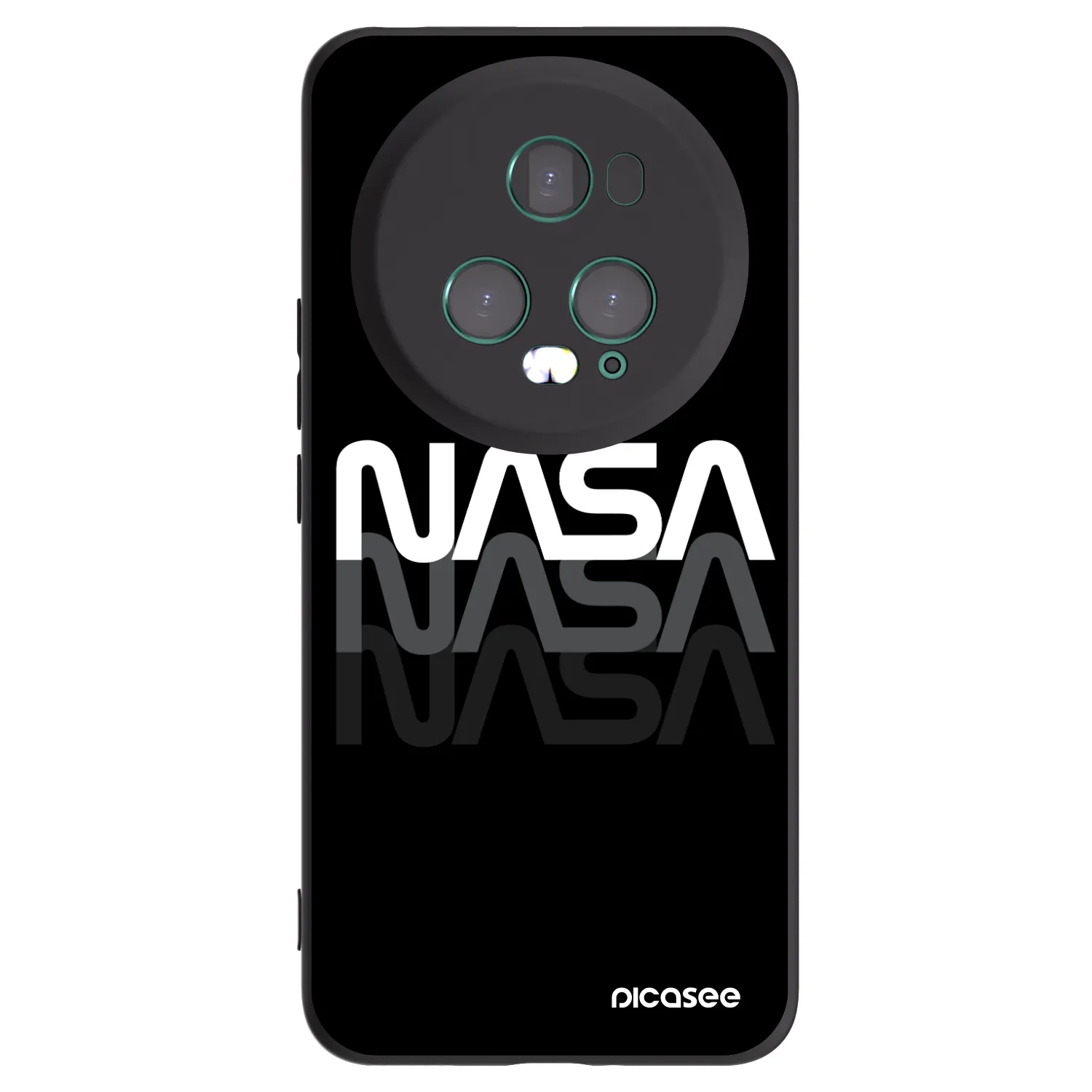 Picasee Μαύρη θήκη σιλικόνης για Honor Magic5 Pro - NASA Triple