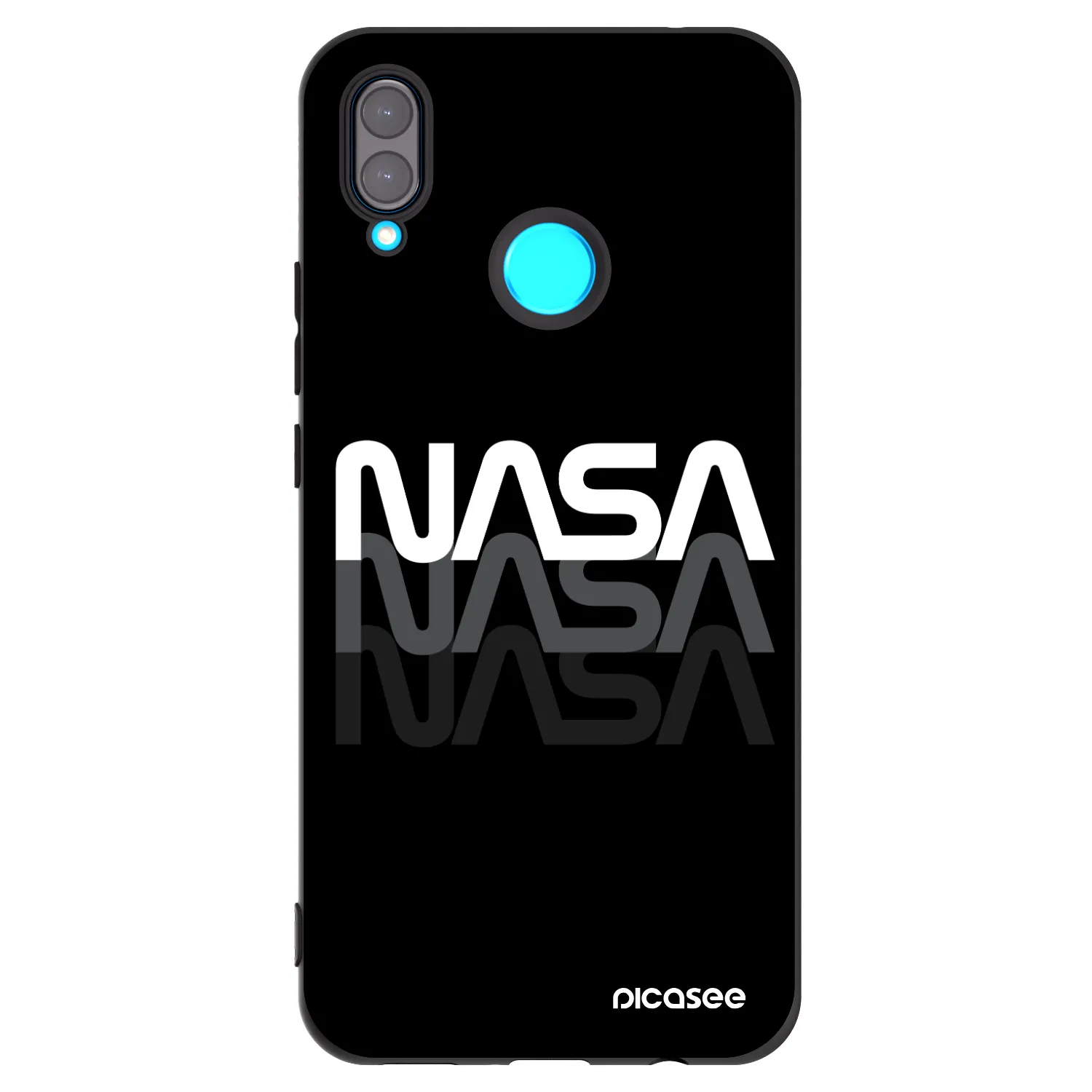 Picasee Μαύρη θήκη σιλικόνης για Huawei Nova 3 - NASA Triple