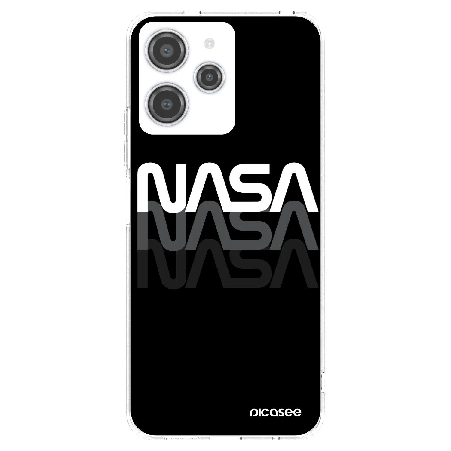 Picasee διαφανής θήκη σιλικόνης Xiaomi Redmi 12 4G - NASA Triple