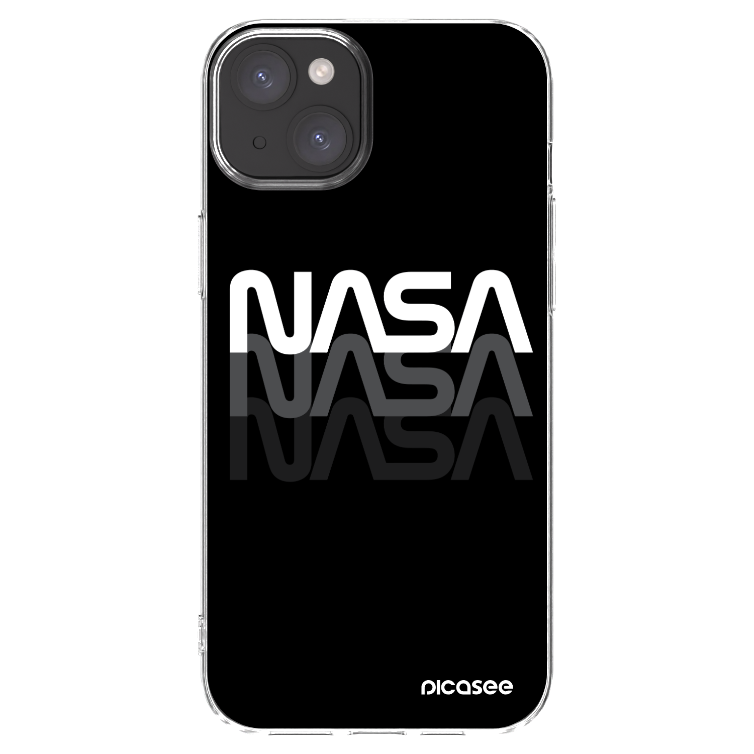 Picasee διαφανής θήκη σιλικόνης Apple iPhone 15 Plus - NASA Triple