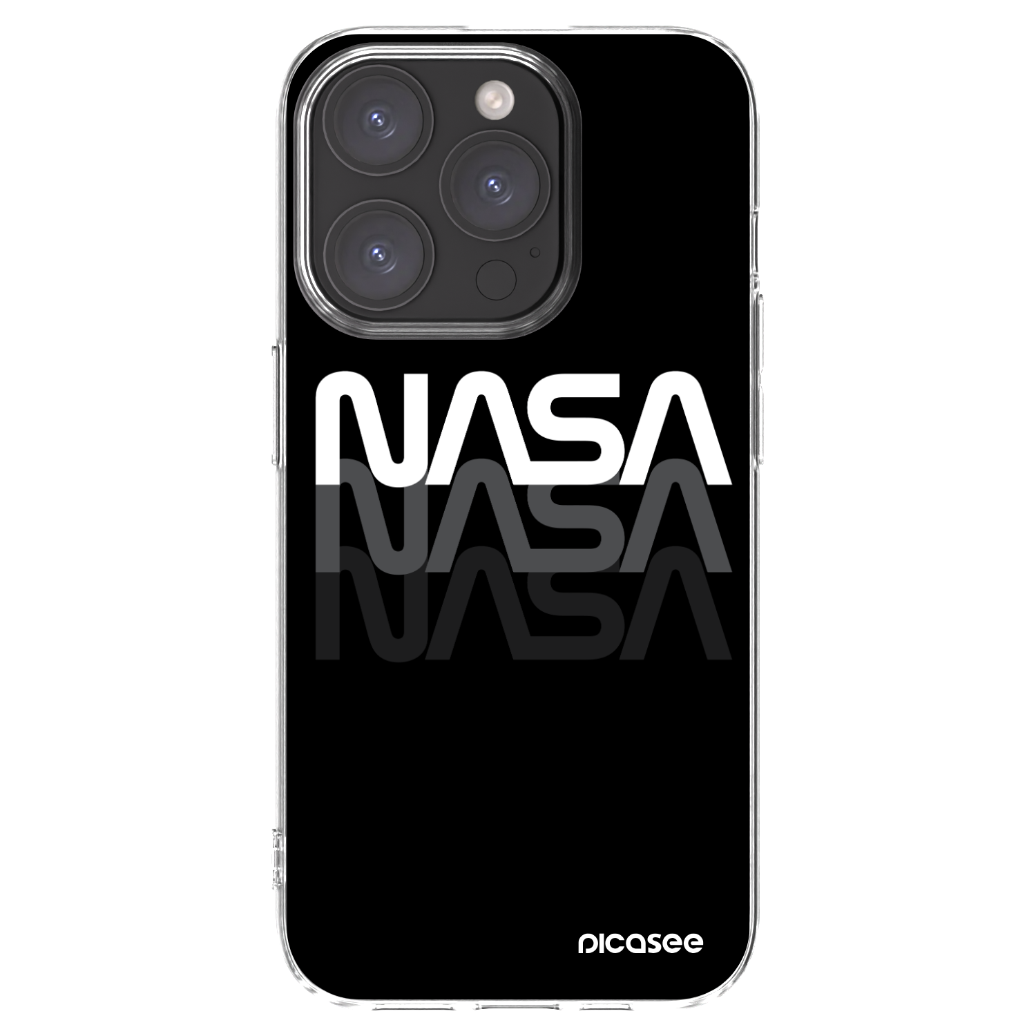 Picasee διαφανής θήκη σιλικόνης Apple iPhone 15 Pro - NASA Triple